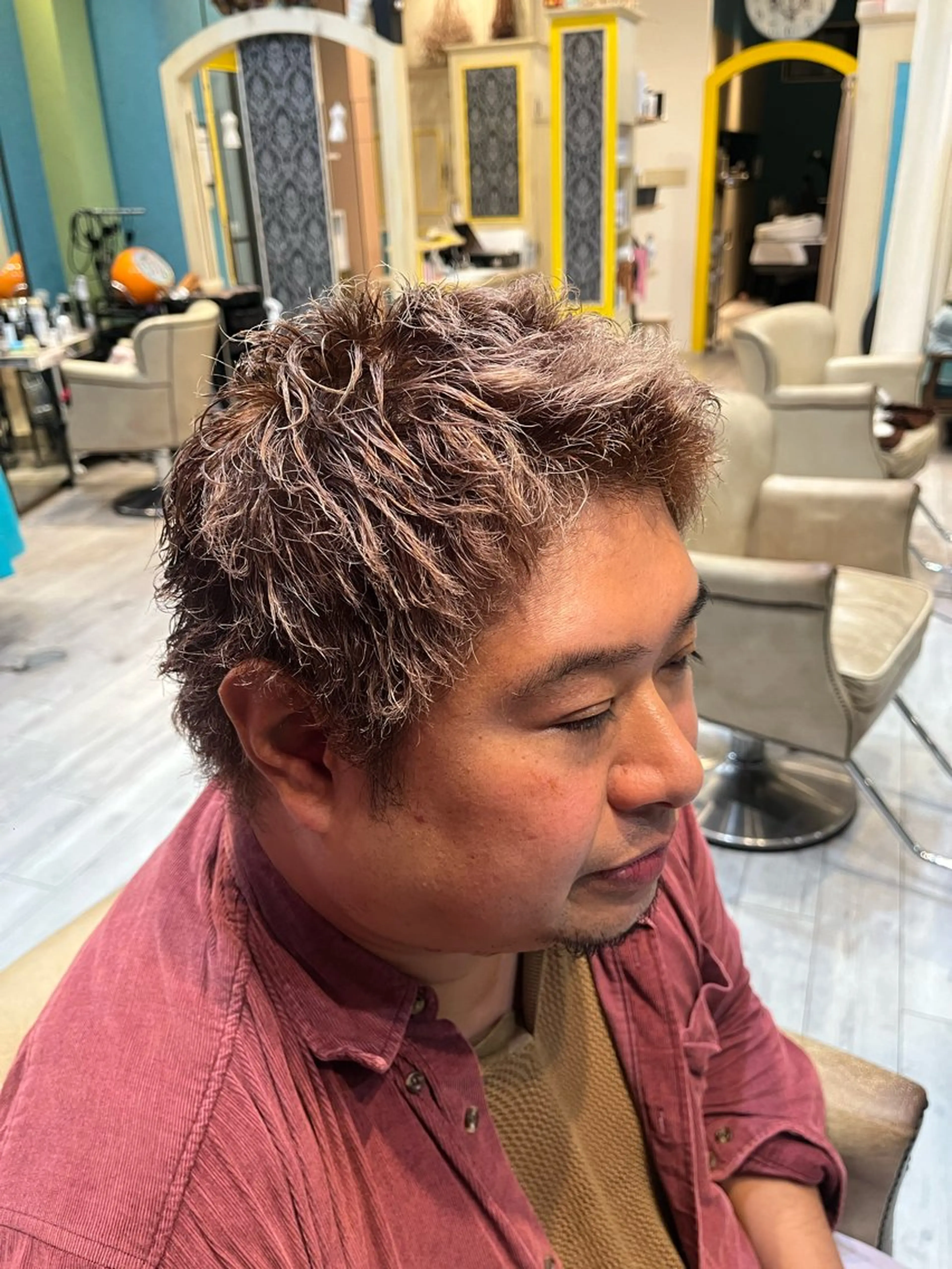 パーマ メンズ カット パーマ 塚崎 日和のヘアスタイル
