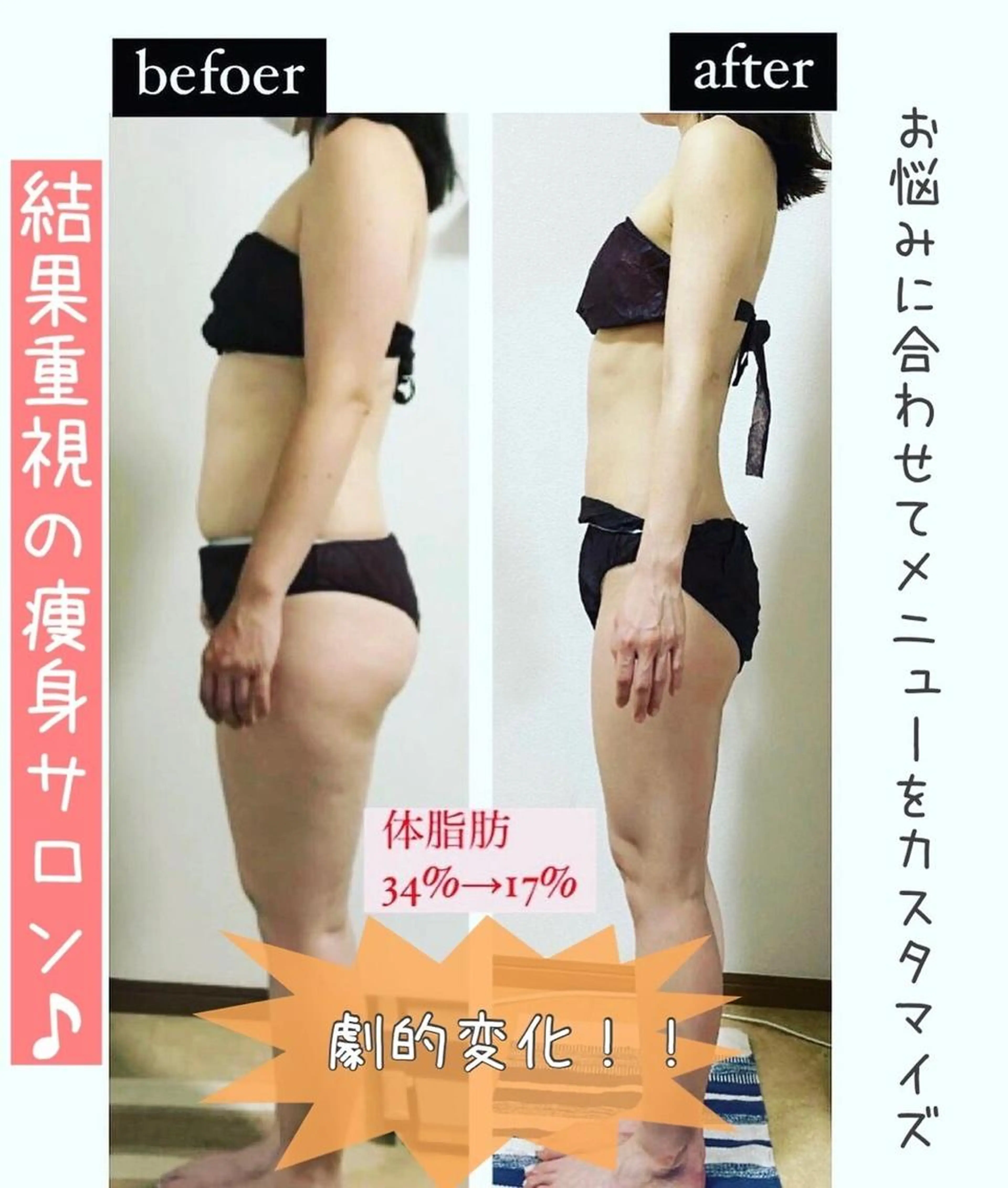 【頑固なセル脂肪撃退!!】とことん痩身カスタマイズ痩せ120分￥10000の写真