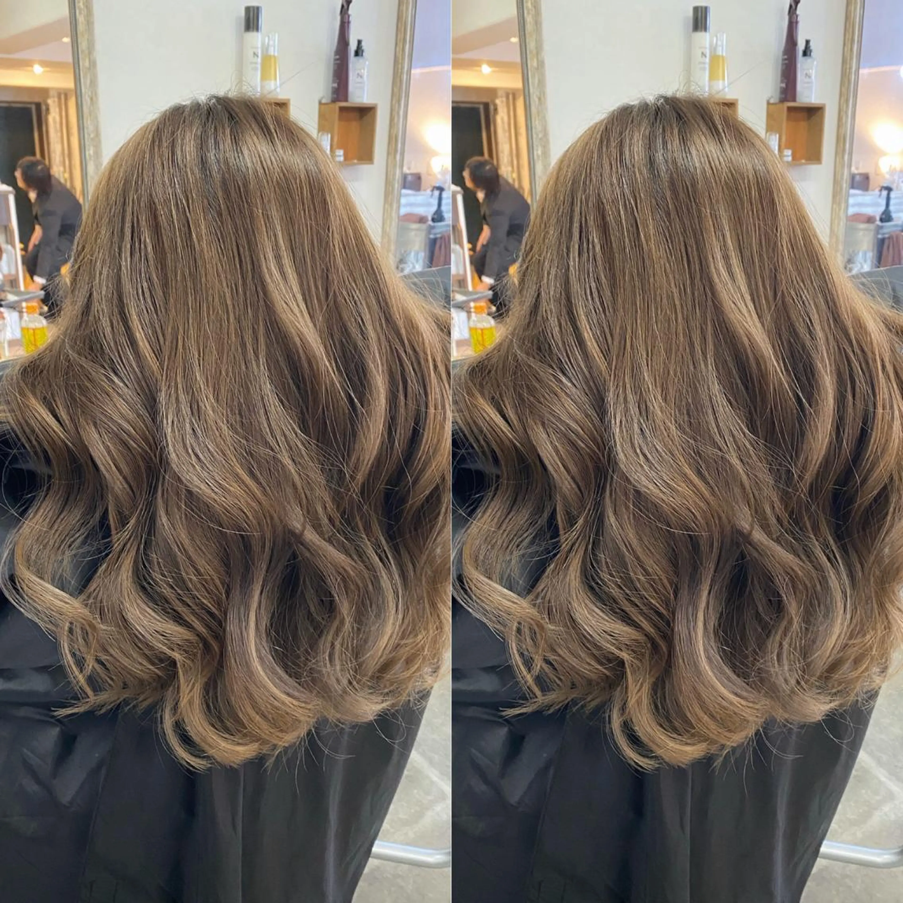 ロング カラー ヘアアレンジ ネイル マツエク・マツパ ヘアカラー トリートメント ハイライト、レイヤー カット/西梅田/中西のヘアスタイル