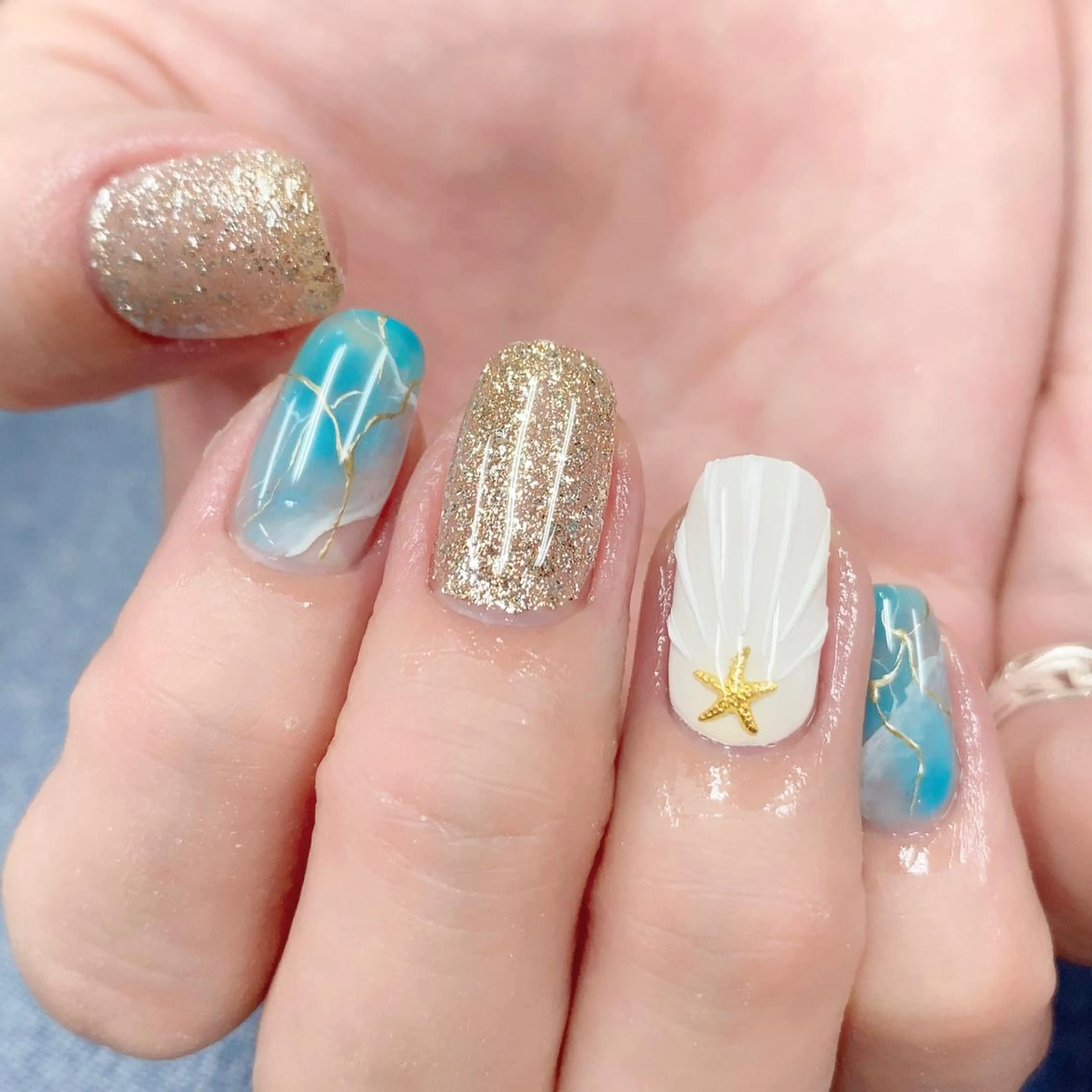 ネイル アートネイル ジェルネイル ニュアンスネイル パラジェル NAIL by STARry 川口のネイルデザイン