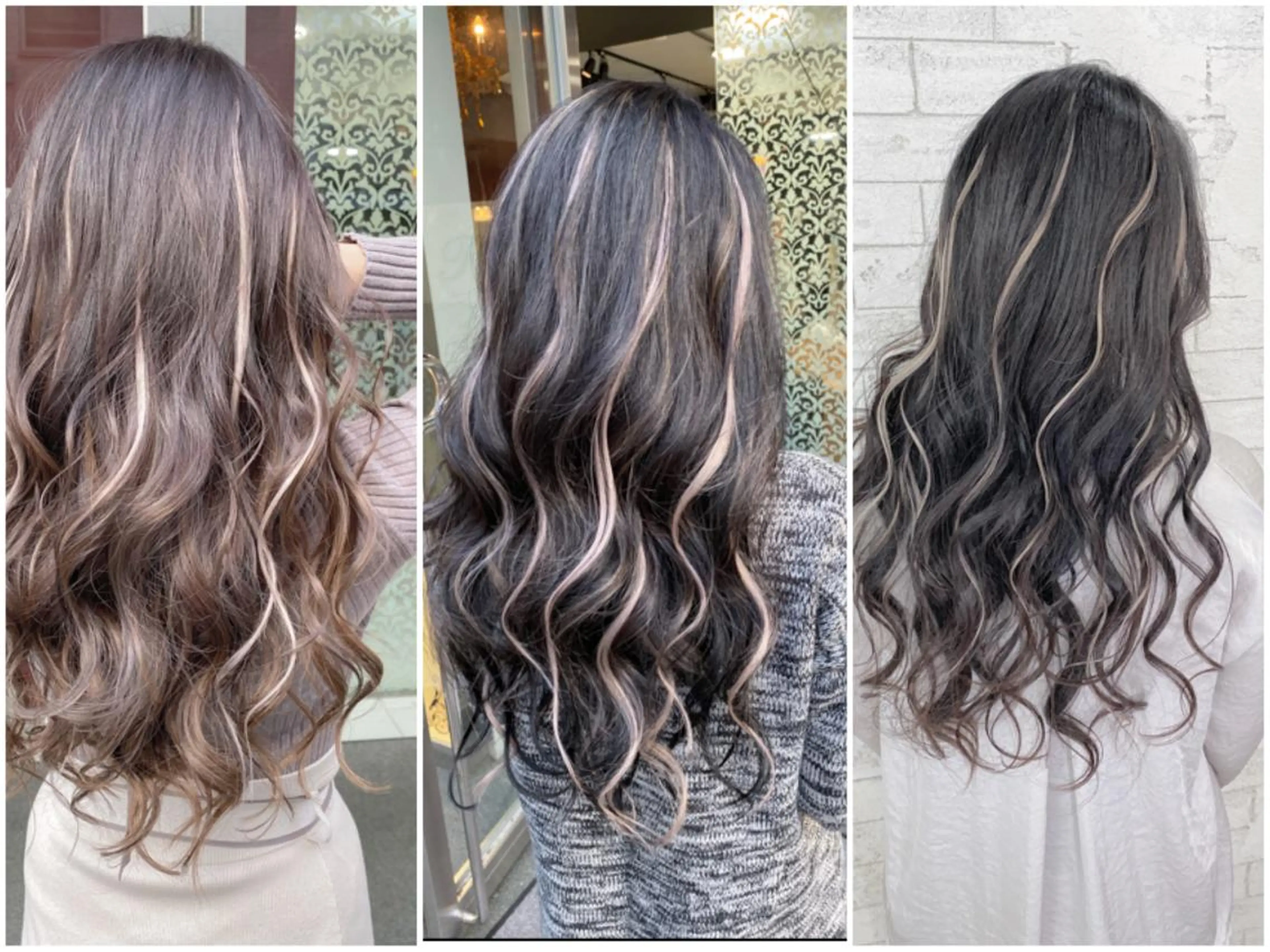 ロング シールエクステ エクステ ハイライト トップスタイリスト 小澤純一のヘアスタイル