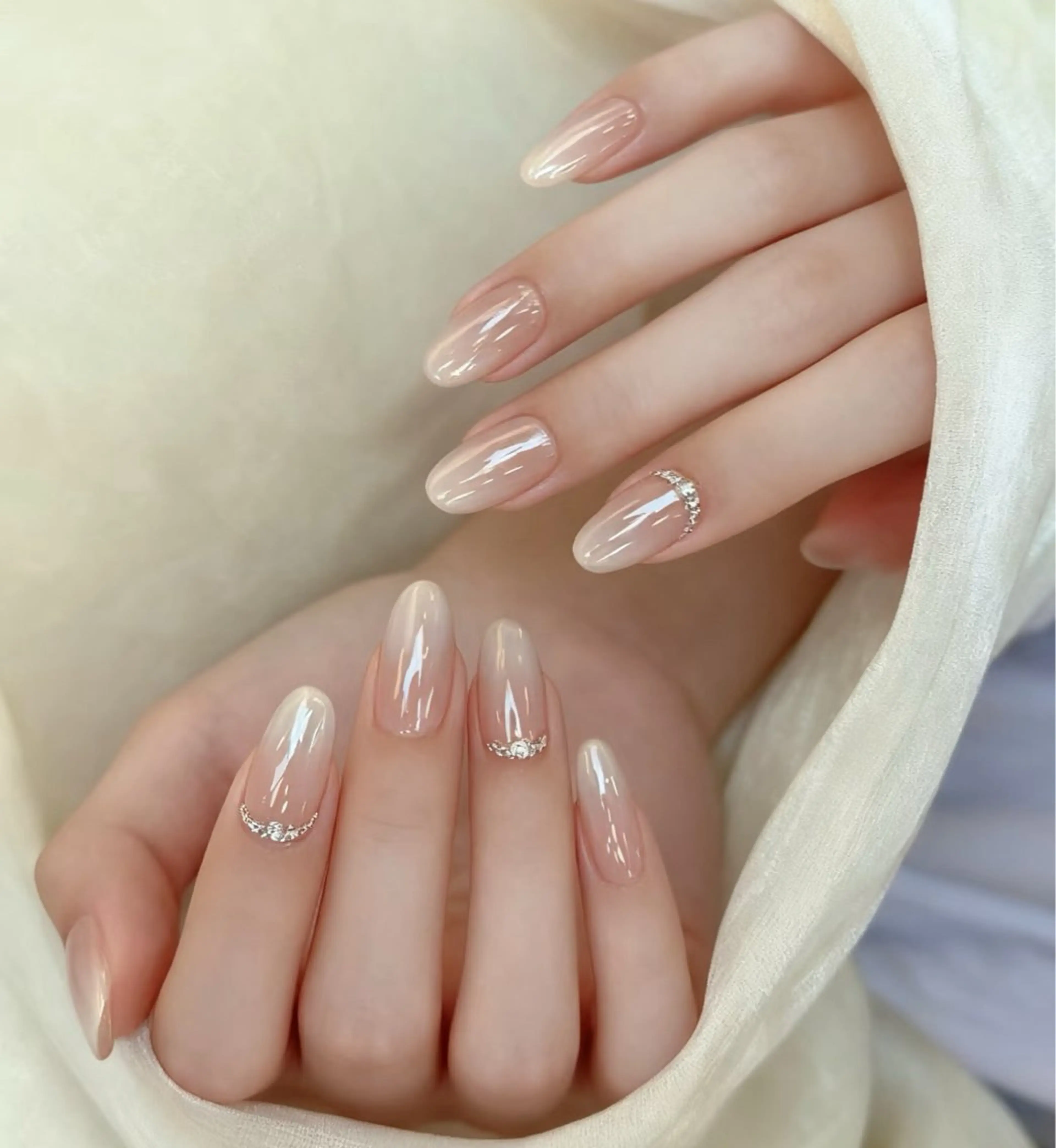 ネイル オーロラネイル フラワーネイル フットネイル フレンチネイル ジェルネイル ハンドネイル 長さだし専門 ありさのネイルデザイン