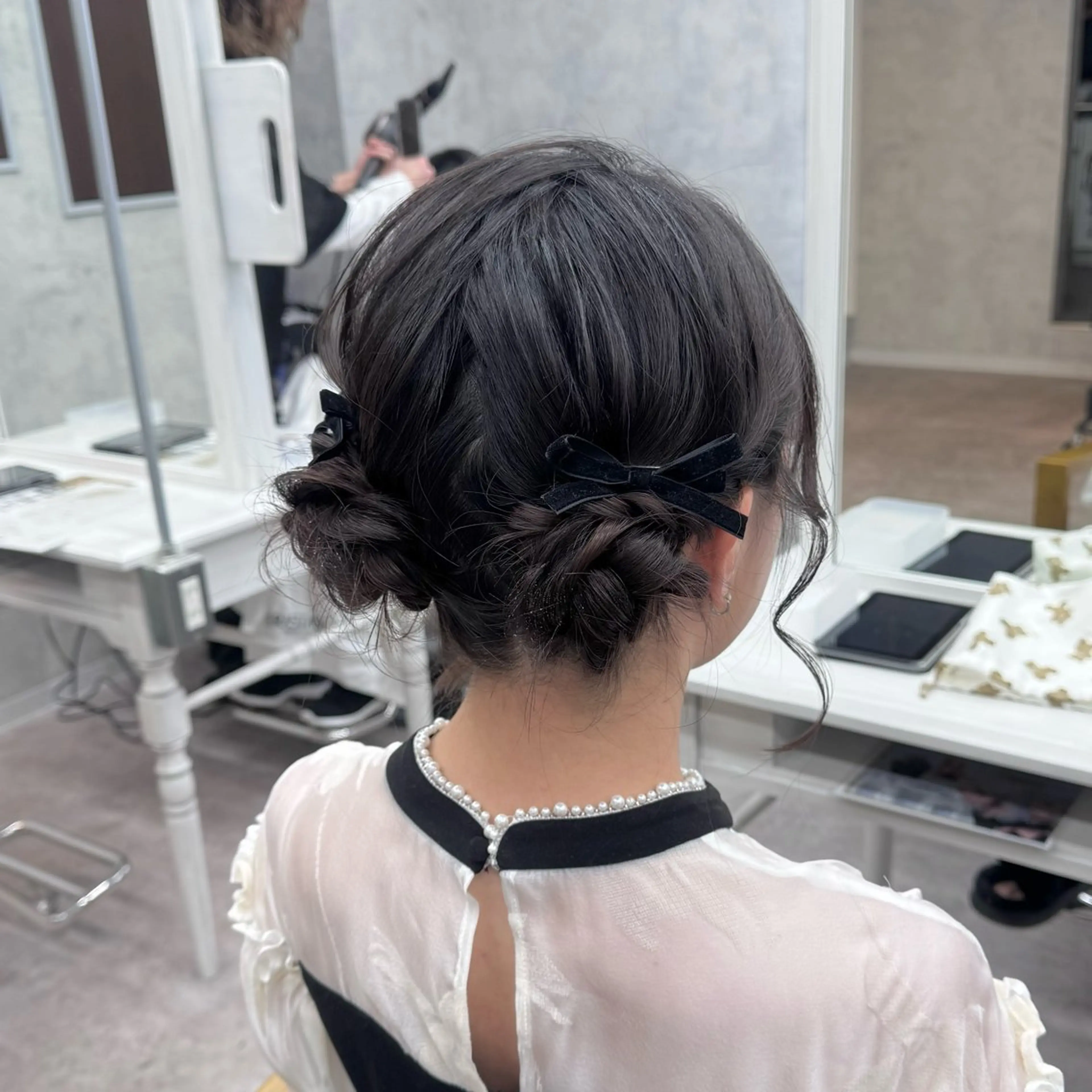 ミディアム ヘアアレンジ ヘアセット JUNSHIN🦋 ヘアセット／カラーのヘアスタイル