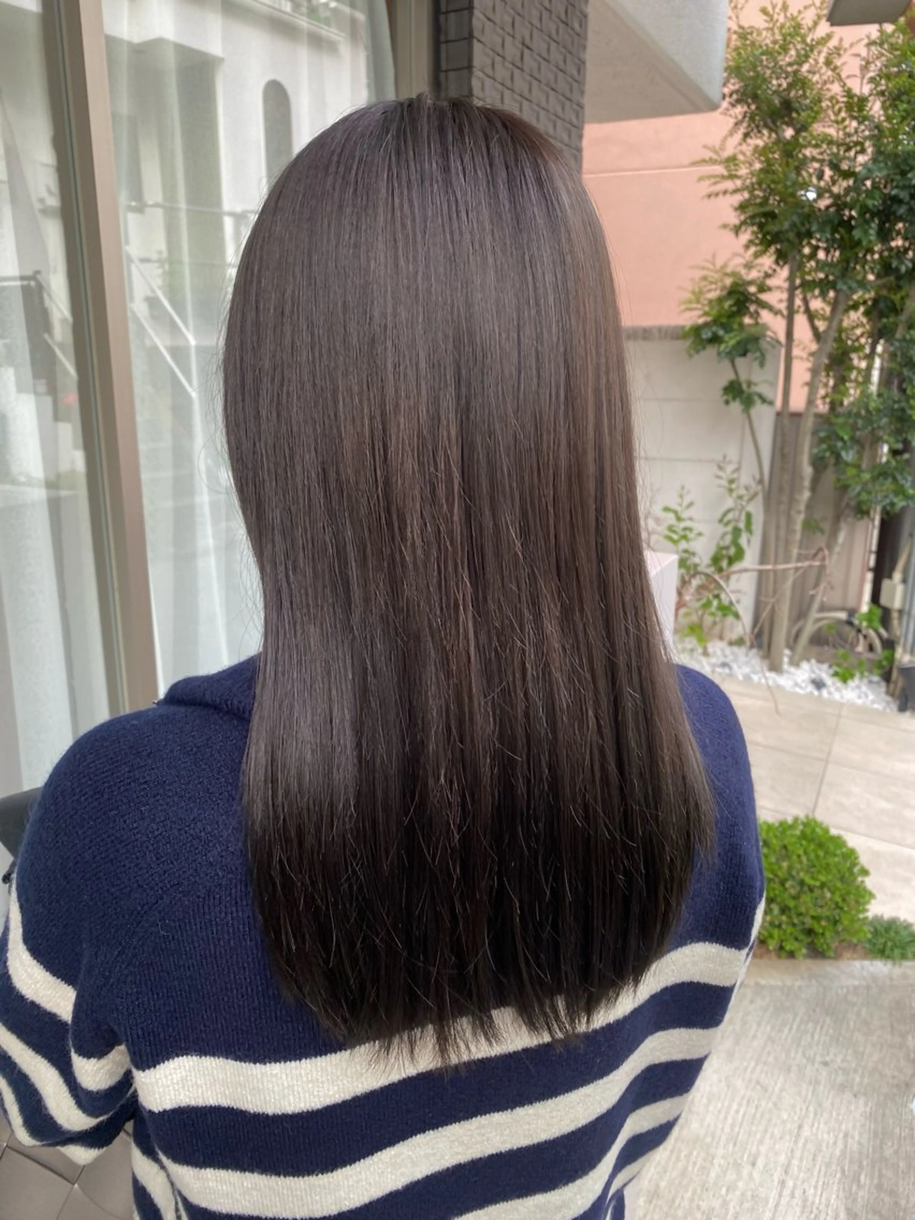 ミディアム カラー グレージュ カット ヘアカラー ヘッドスパ グレージュ/透明感/ 韓国ヘア/RISAのヘアスタイル