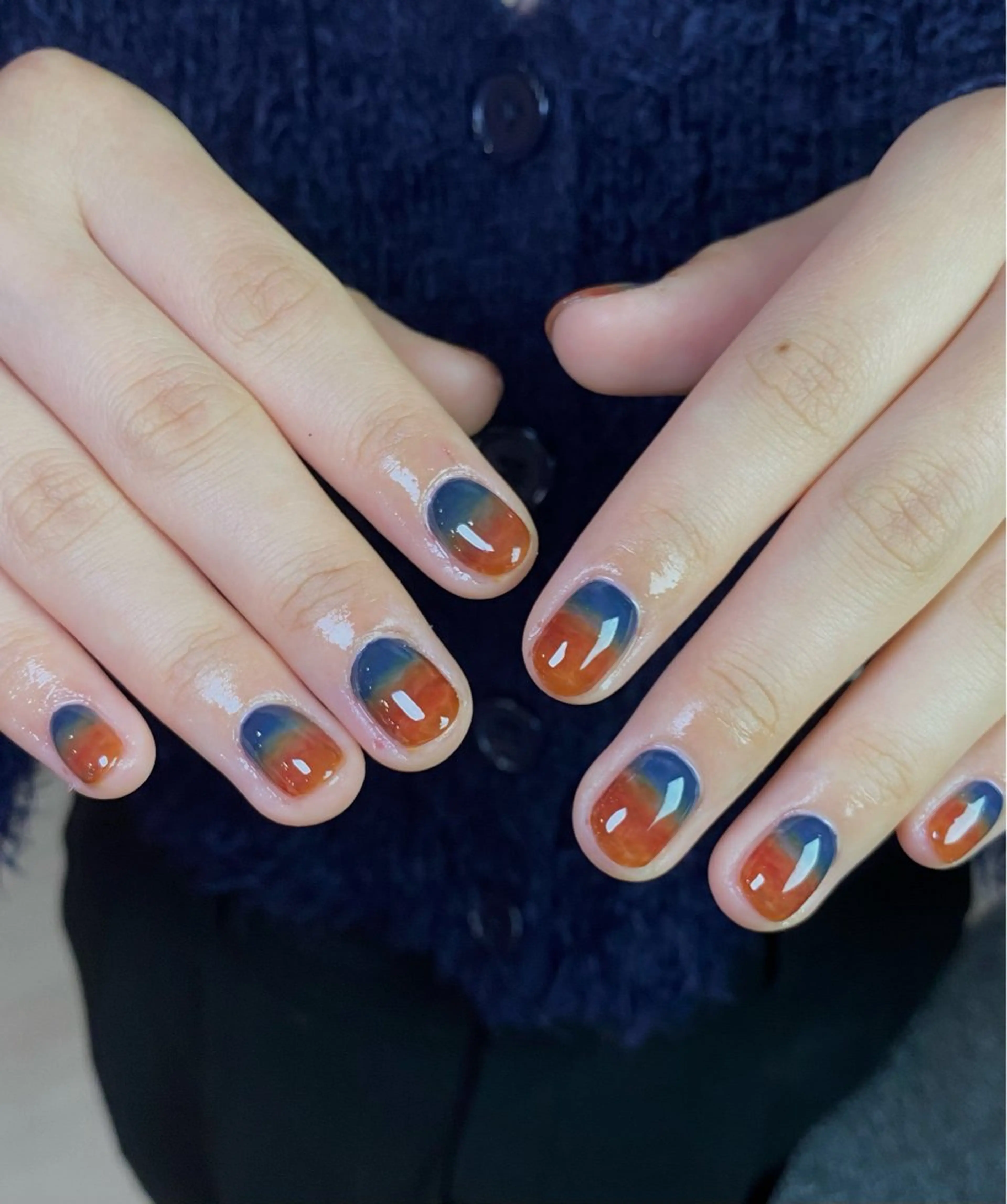 ネイル 持ち込み ニュアンスネイル ハンドネイル Dark Honey karinのネイルデザイン