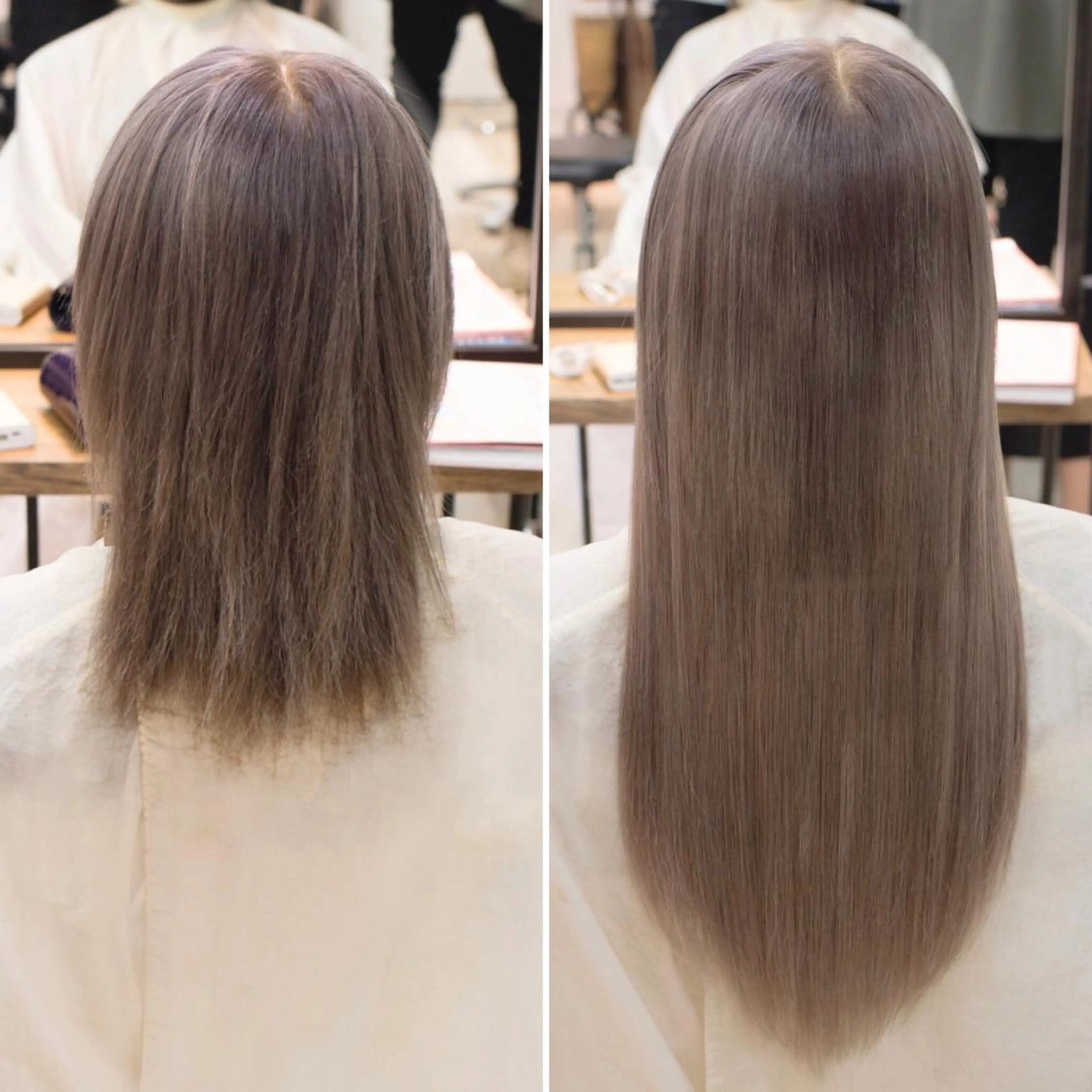 ❤️カラー+高級レミー人毛シールエクステ80本❤️(エクステのカット込み)😊の写真