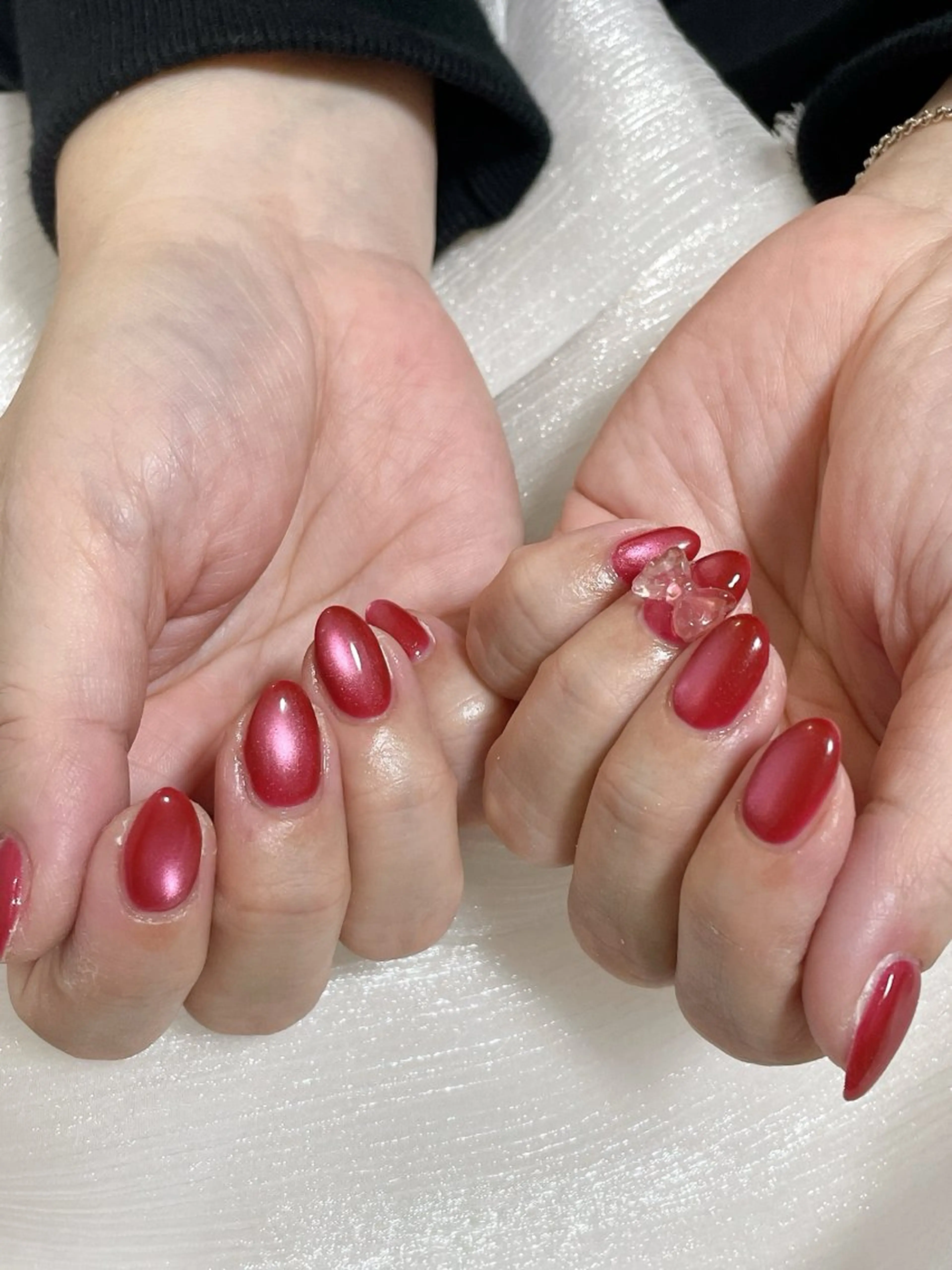 ネイル オーロラネイル フットネイル フレンチネイル ジェルネイル ハート ハンドネイル Mogu nail 二子玉川のネイルデザイン