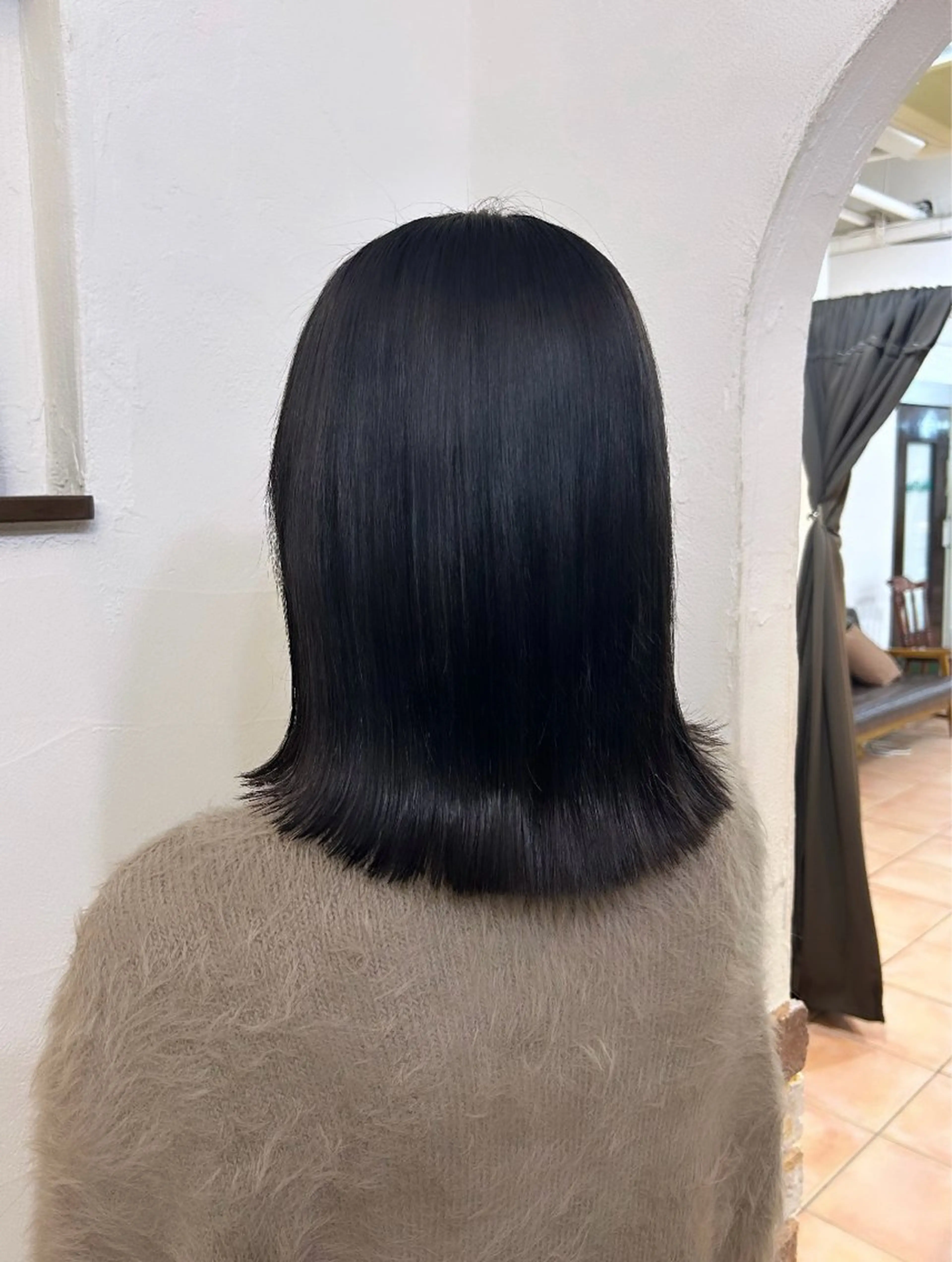 カラー 黒髪 たきぐち さくらのヘアスタイル