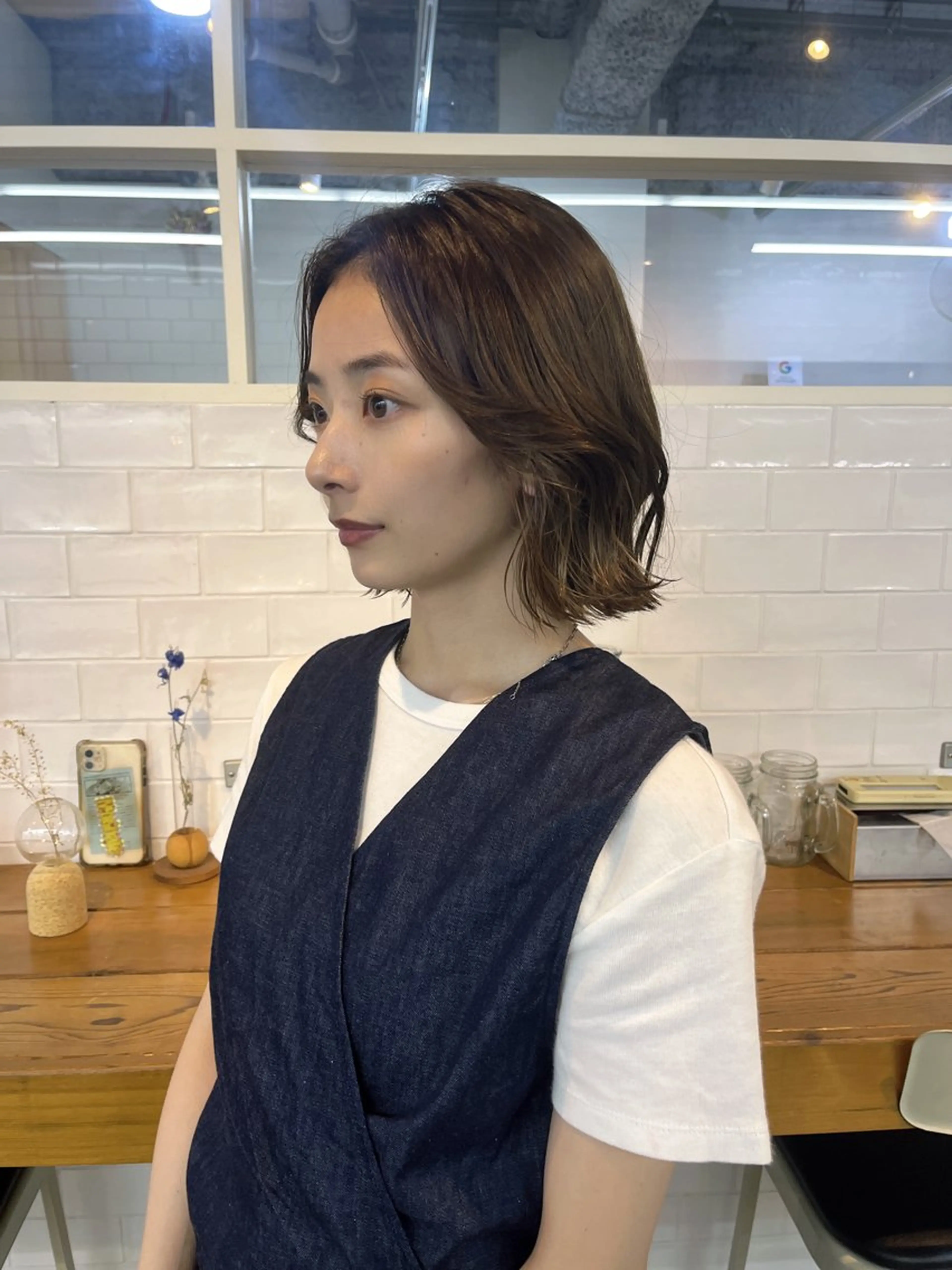 ショート カラー カット benji仙台所属・KOKI/ ボブ/ パーマ/透明感カラーのヘアスタイル