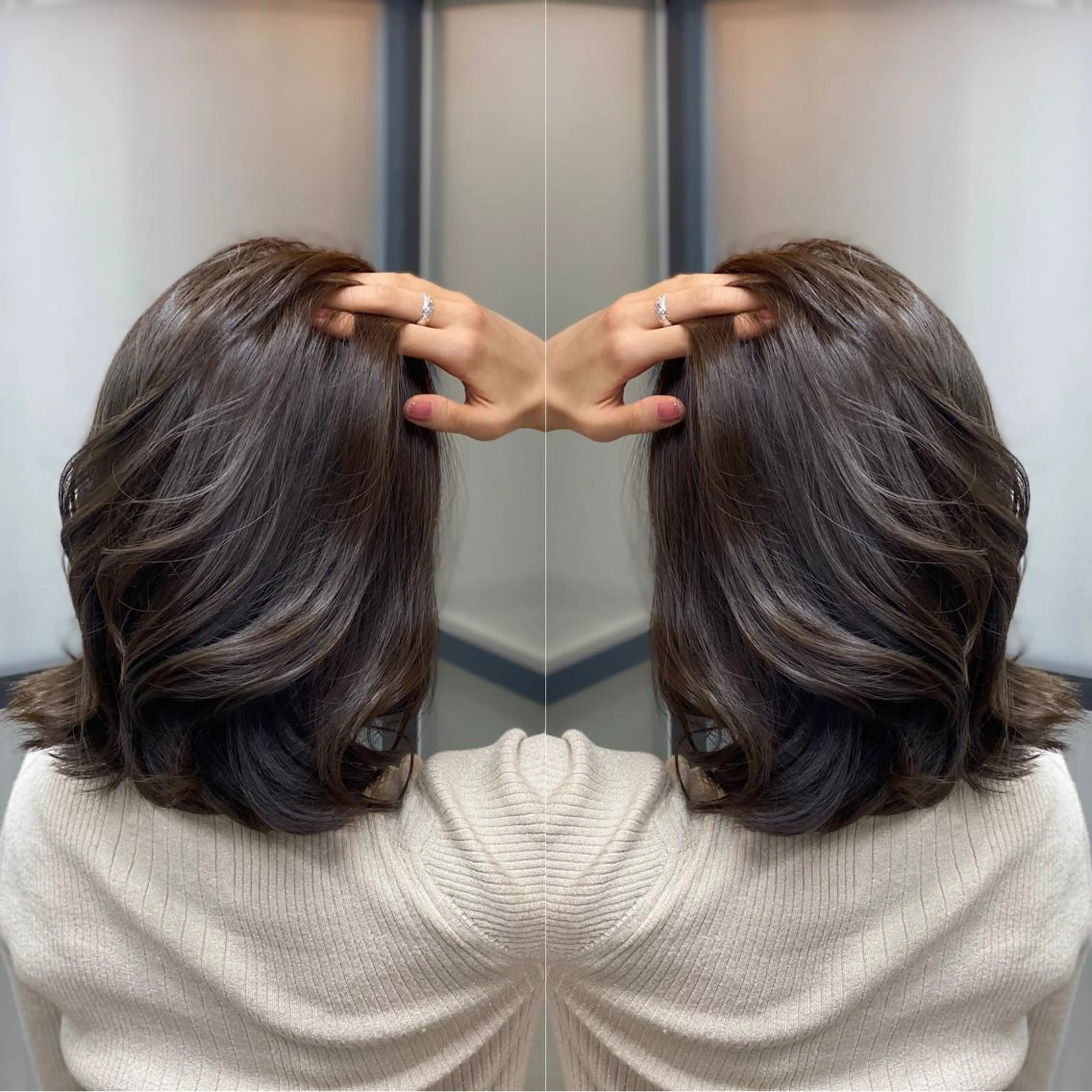 ミディアム カラー ヘアカラー トリートメント tocca 💜石田愛結💜のヘアスタイル