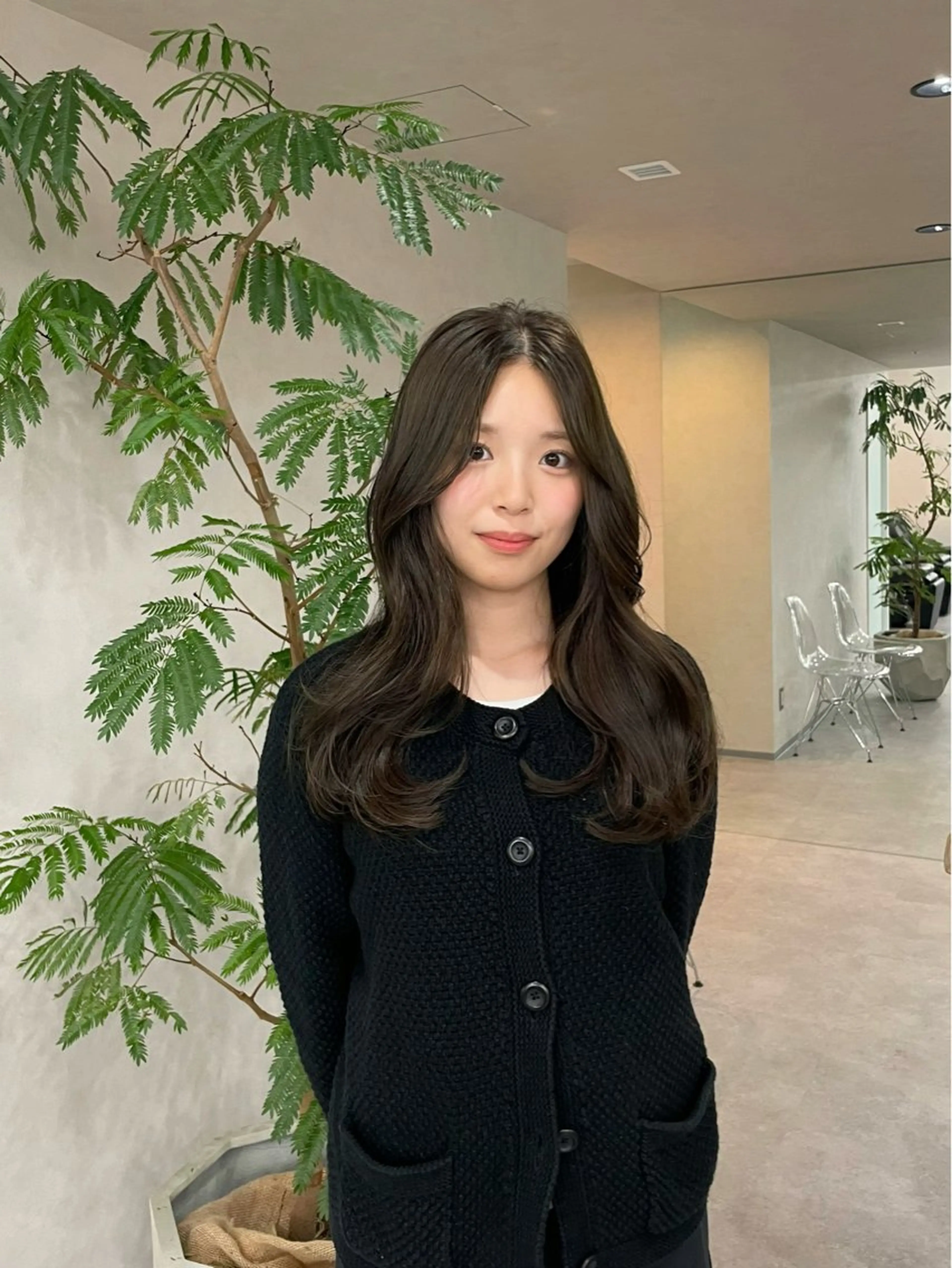 ロング カラー カット ヘアカラー トリートメント 🍐透明感カラー🍐 レイヤーカットのヘアスタイル