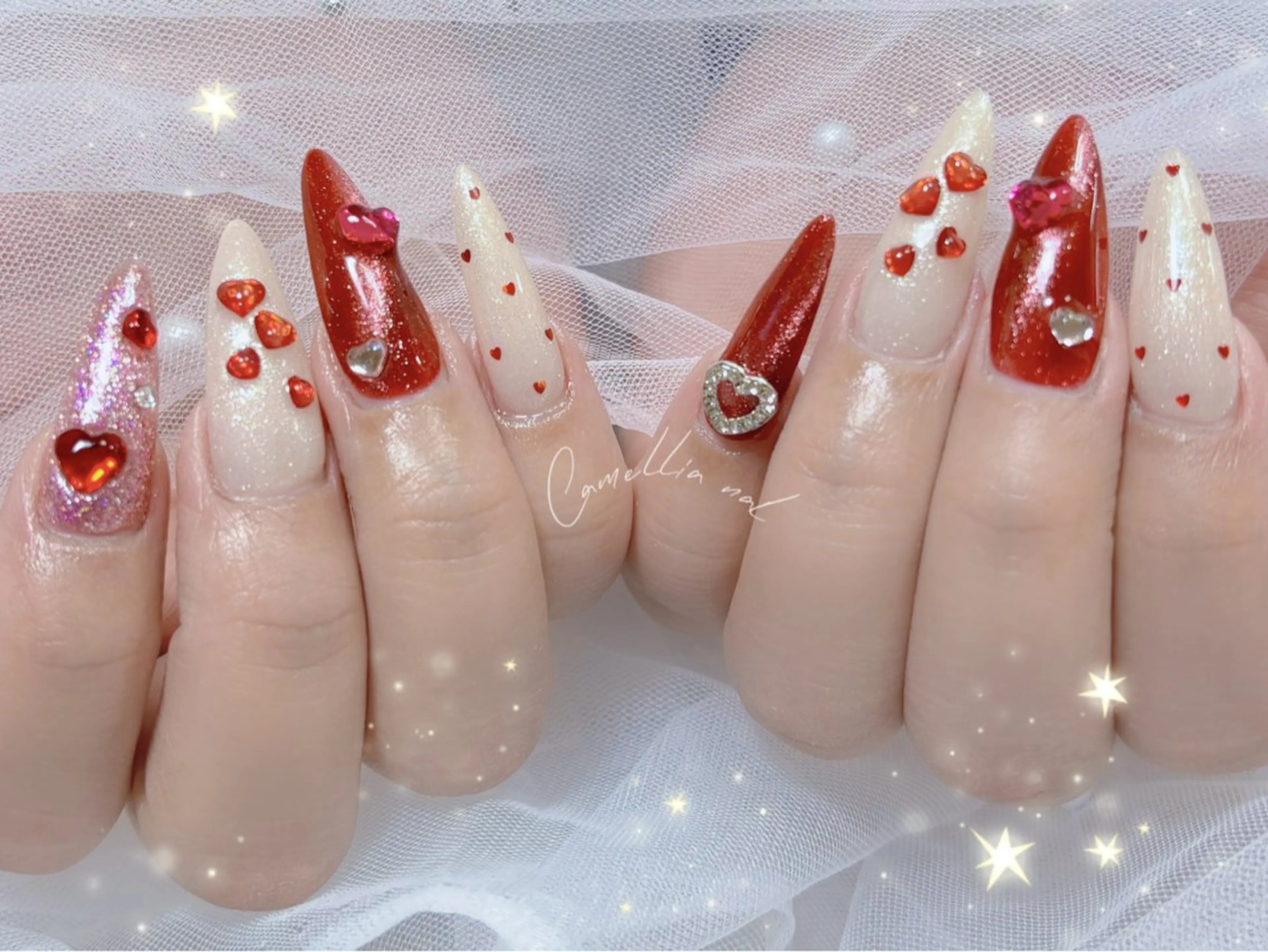 ネイル Camellia 長さだし& デザインのネイルデザイン