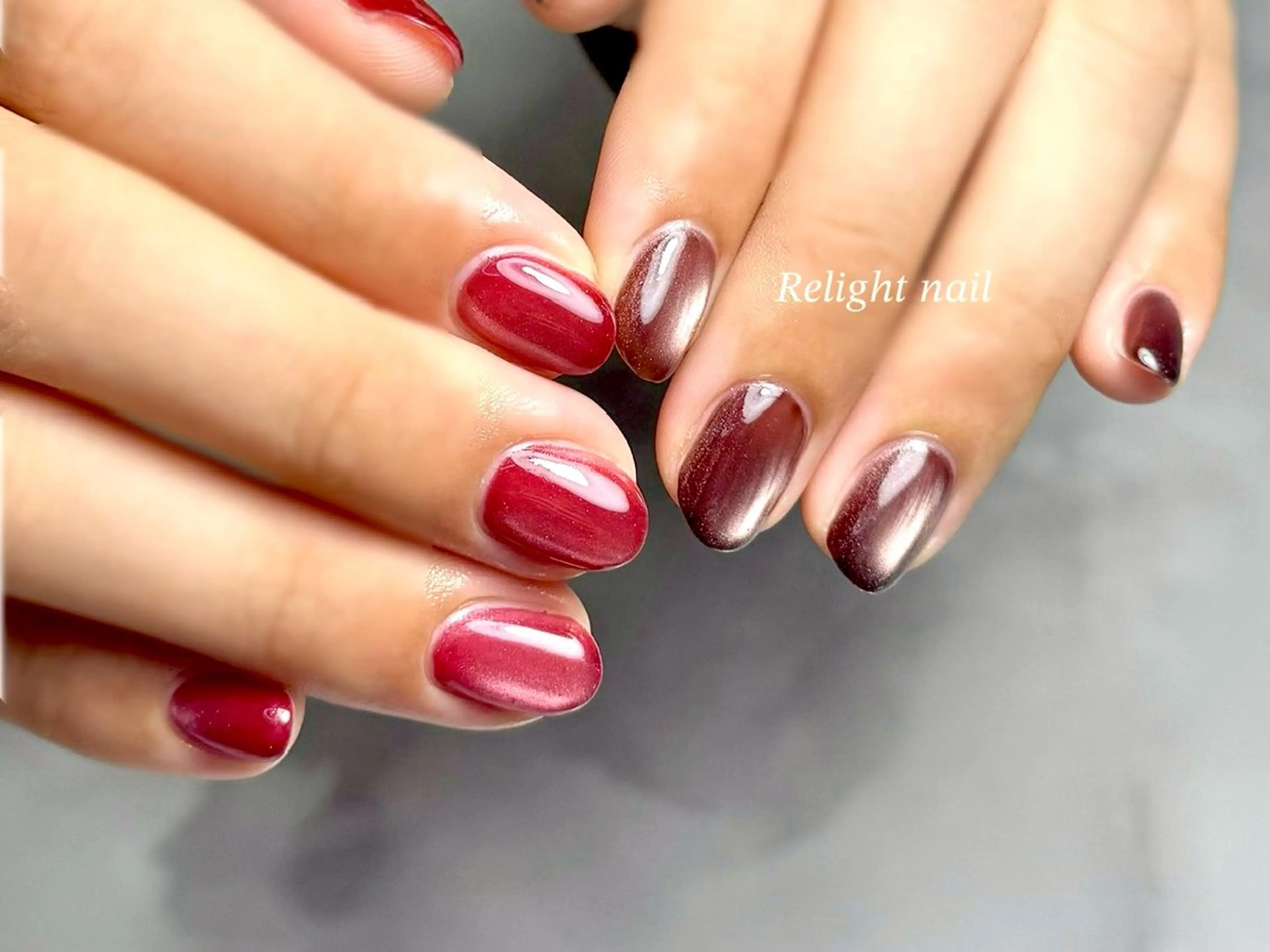 ネイル マグネットネイル ハンドネイル Relight RIEのネイルデザイン