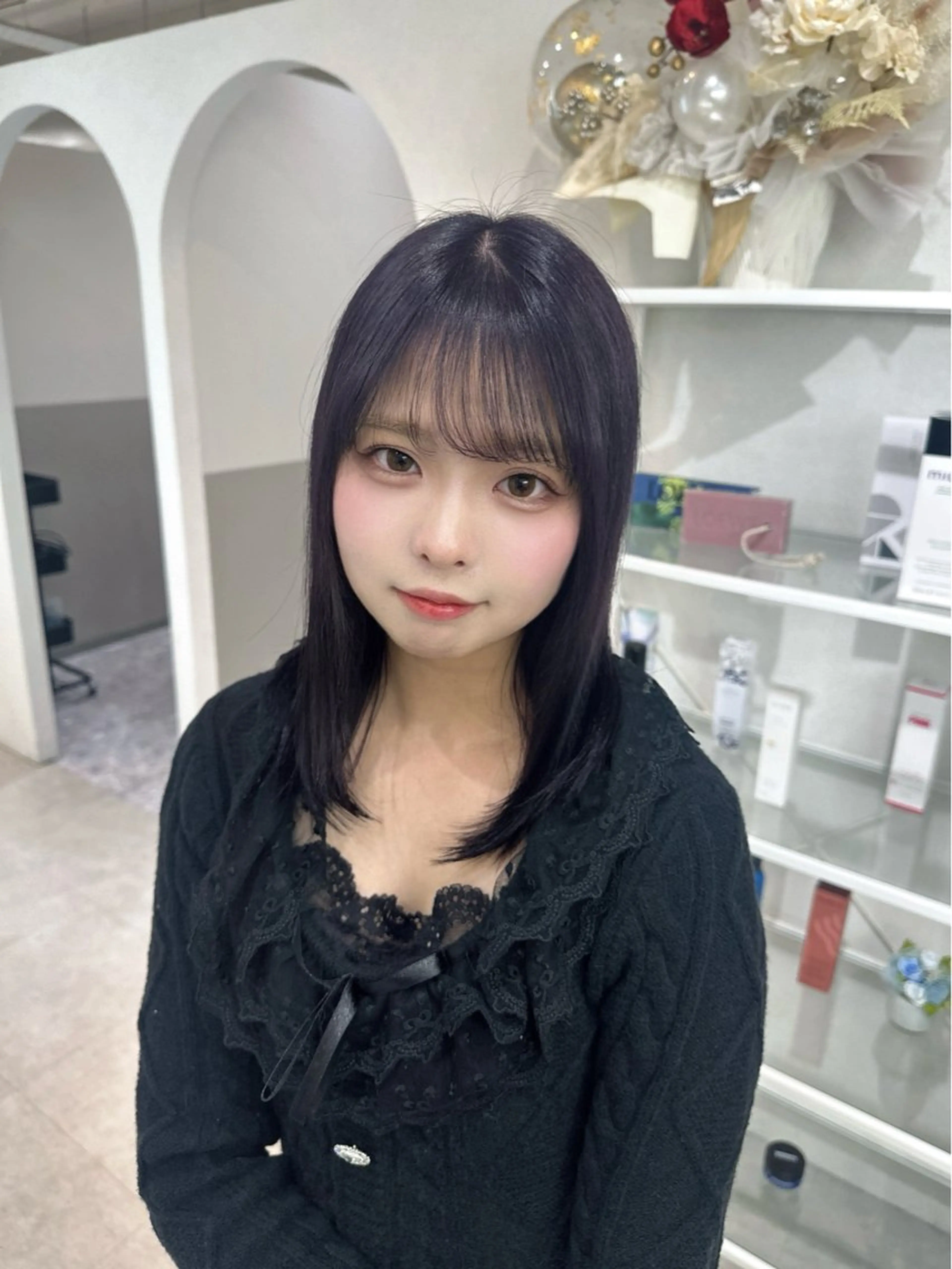 ミディアム カラー カット ヘアカラー トリートメント 🪞個室サロン/韓国 艶髪/keito🪞のヘアスタイル