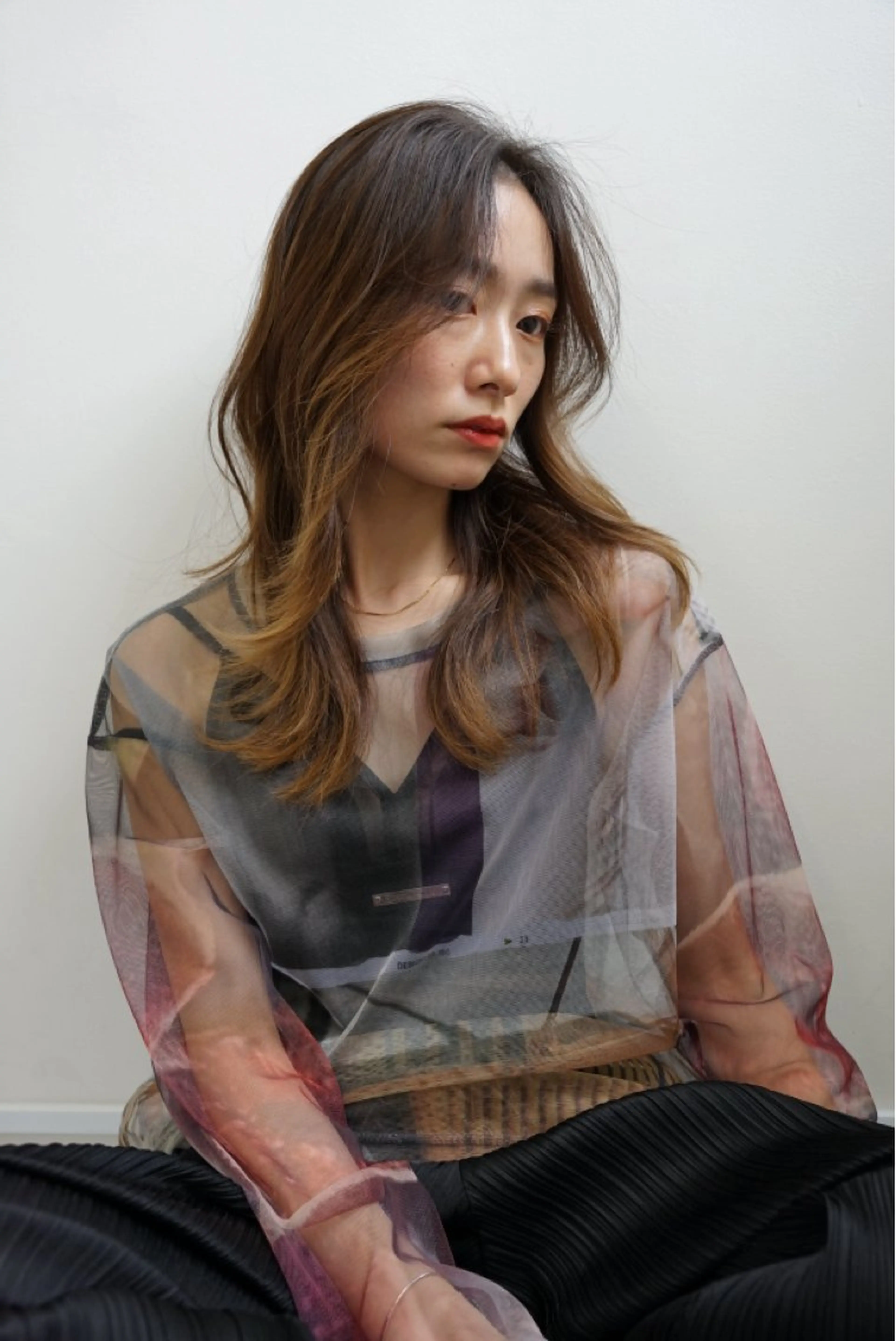 セミロング 江田 智沙穂のヘアスタイル