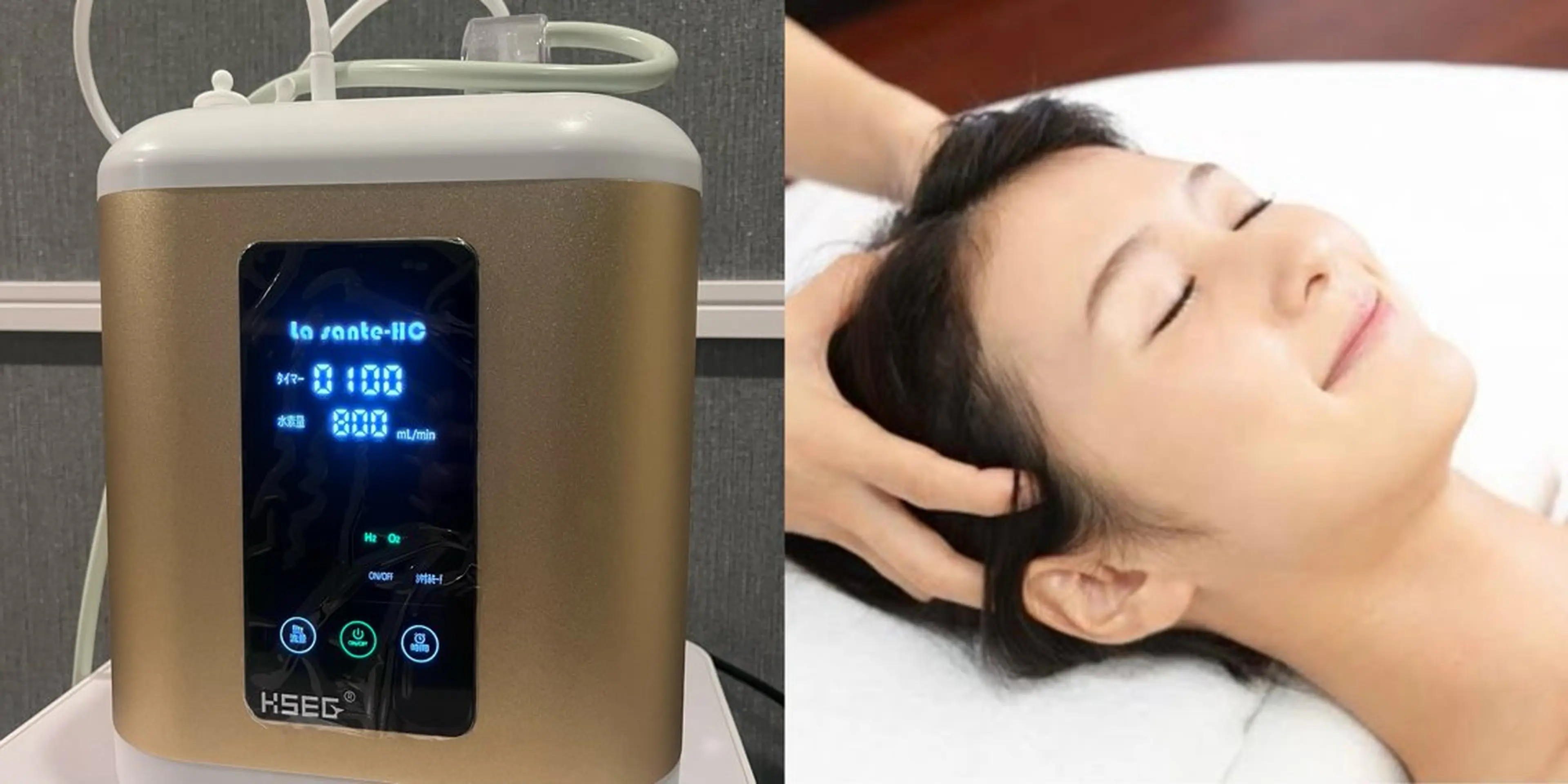 全身デトックス高濃度水素吸入+炭酸ヘッドスパの写真