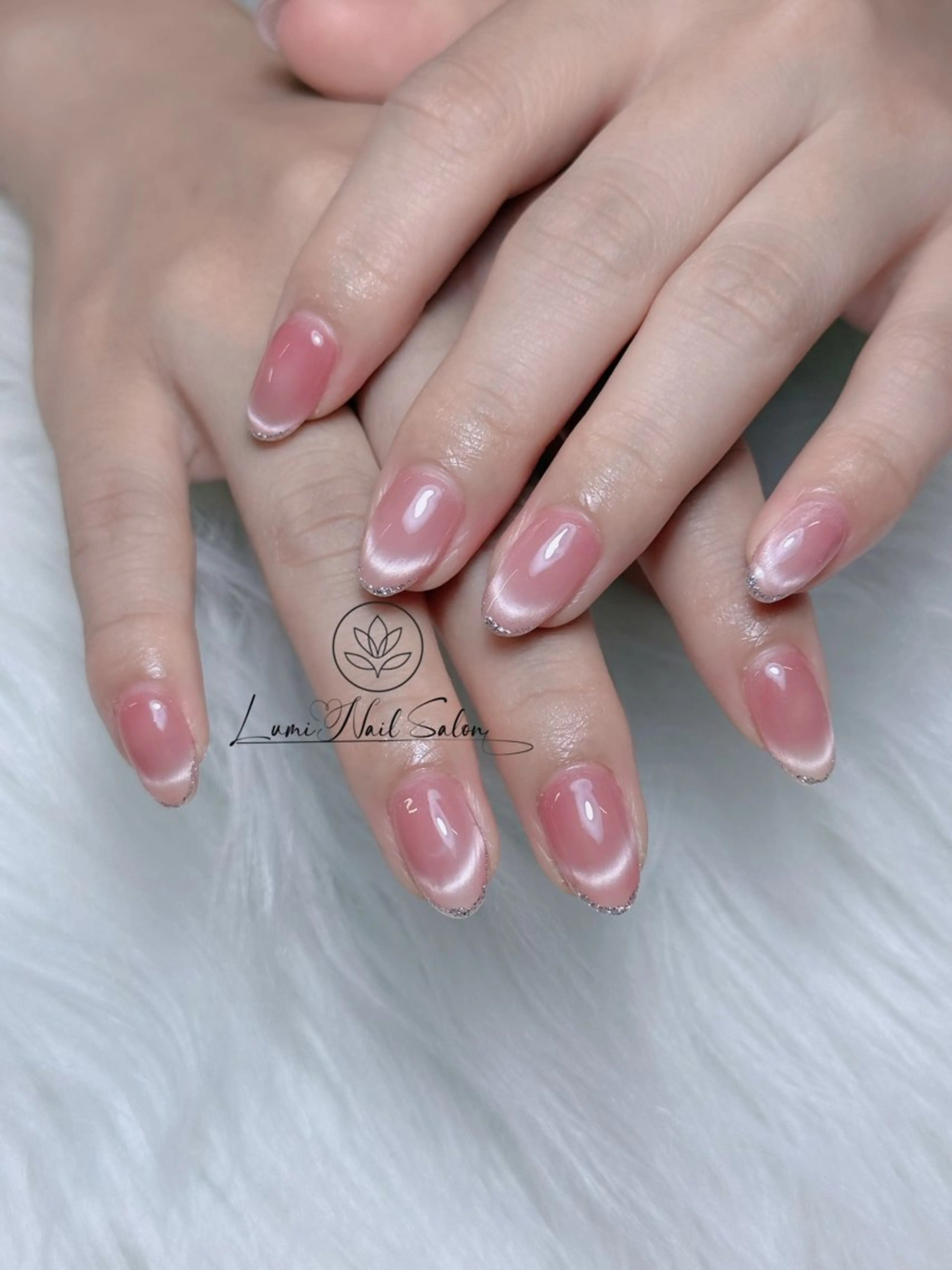 ネイル オーロラネイル チークネイル フットネイル フレンチネイル 韓国ネイル ハンドネイル Lumi Nail 新大久保3‘のネイルデザイン