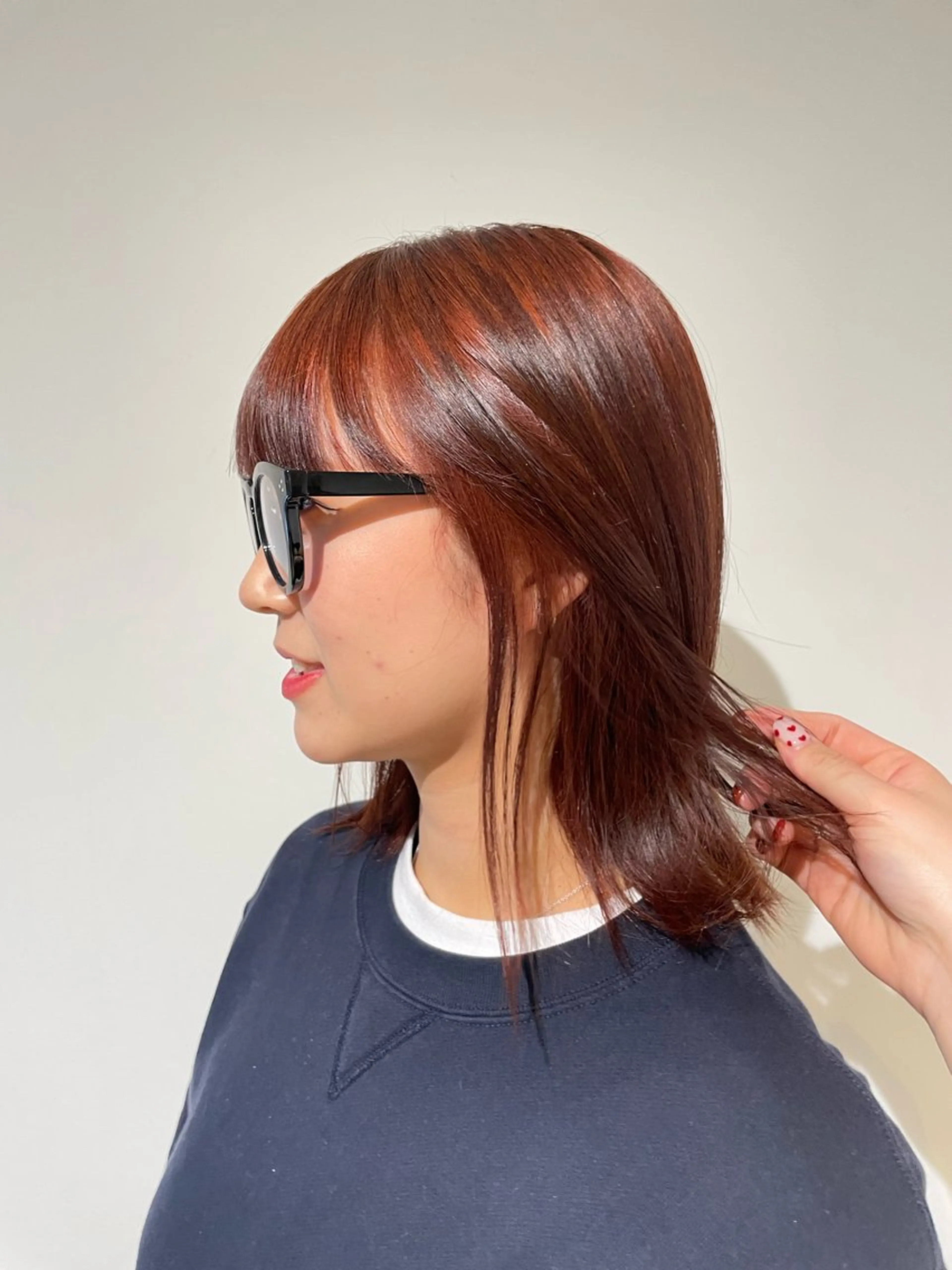 ミディアム カット ヘアカラー トリートメント 山内 愛可のヘアスタイル