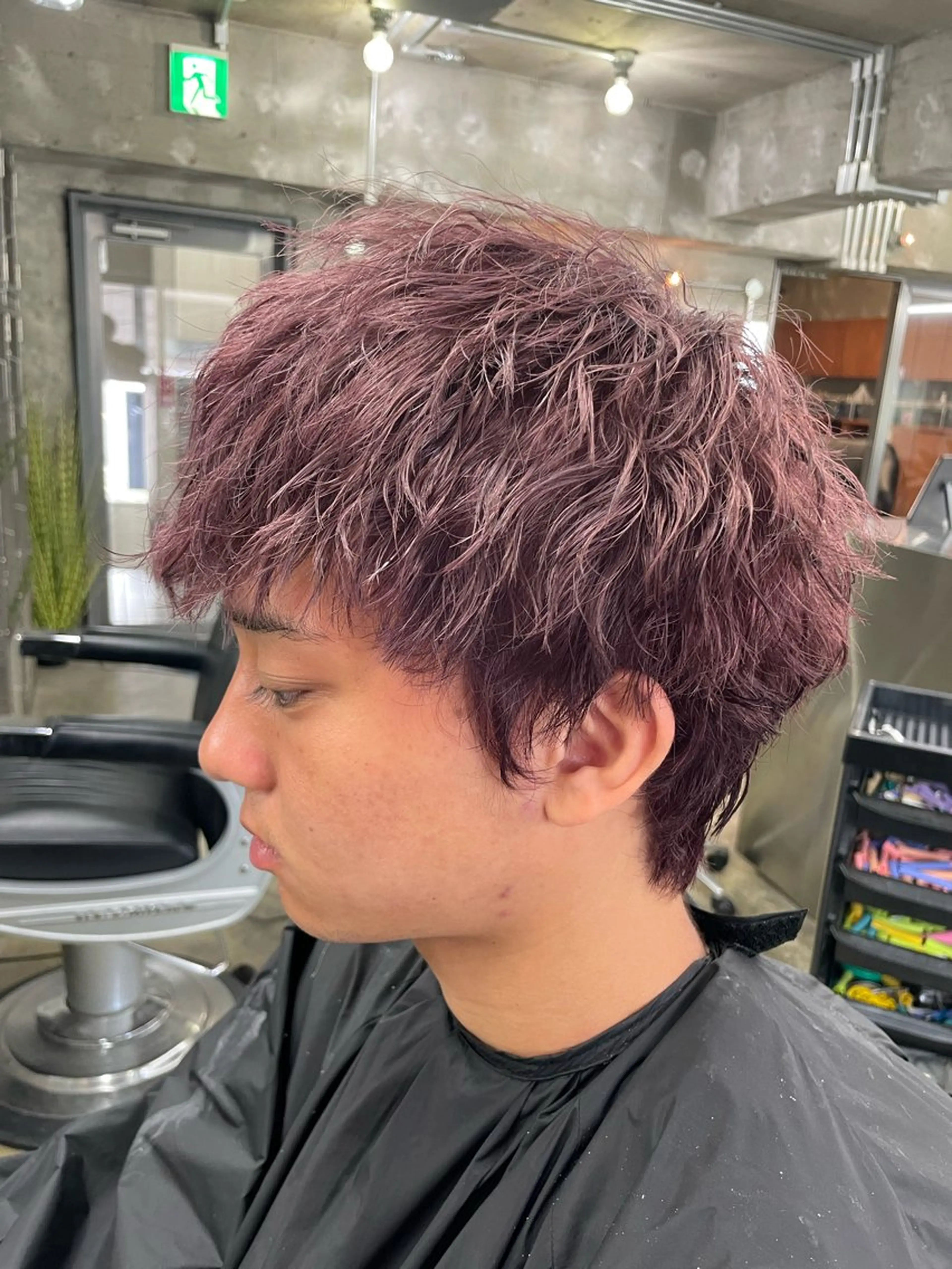 ショート カラー パーマ ヘアアレンジ メンズ 亀井隆汰/メンズ専門 パーマ特化美容師のヘアスタイル