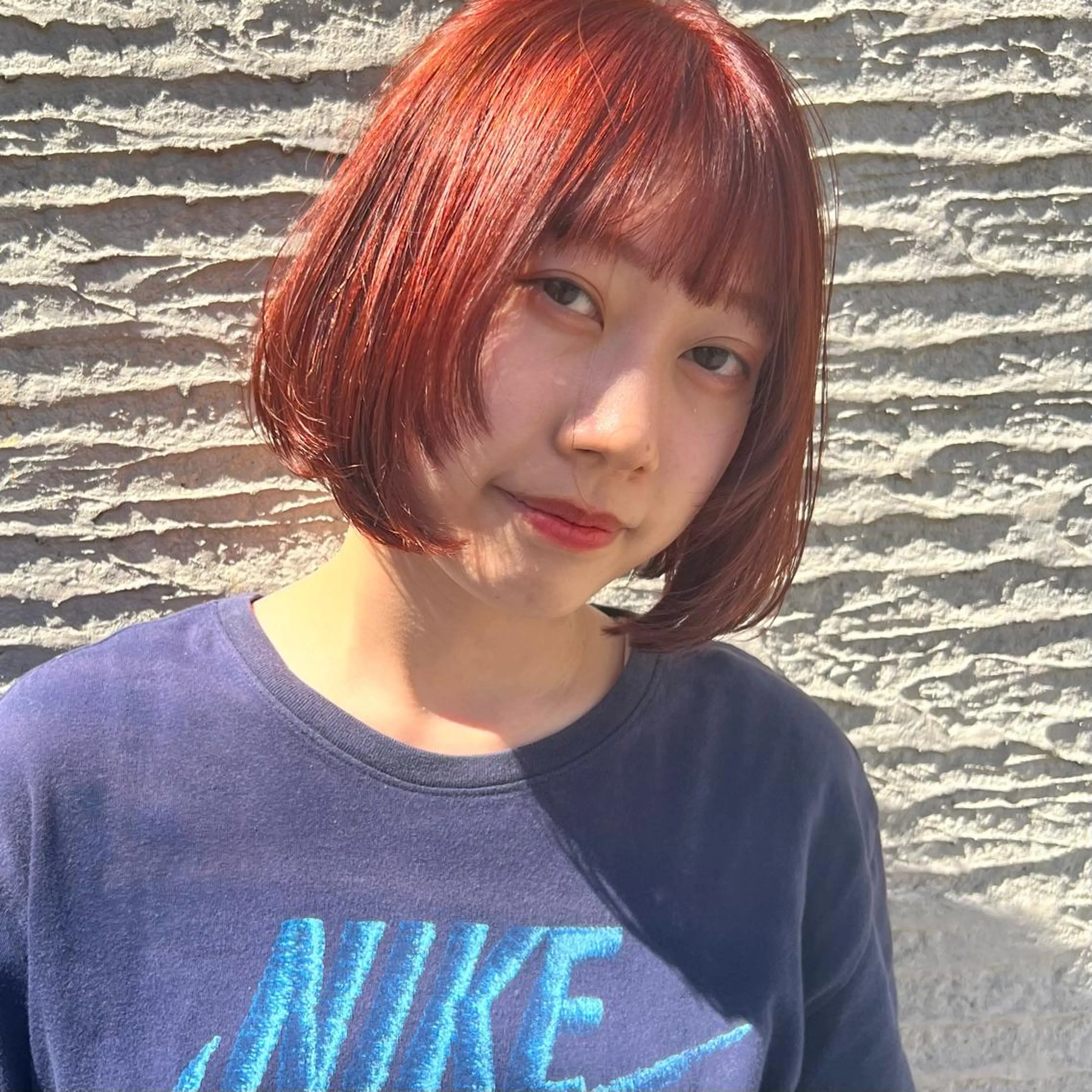 ミディアム 切りっぱなしボブ ミディアムパーマ ボブ くびれヘア 顔まわりレイヤー Carpe Diem所属・北内 登真のヘアスタイル