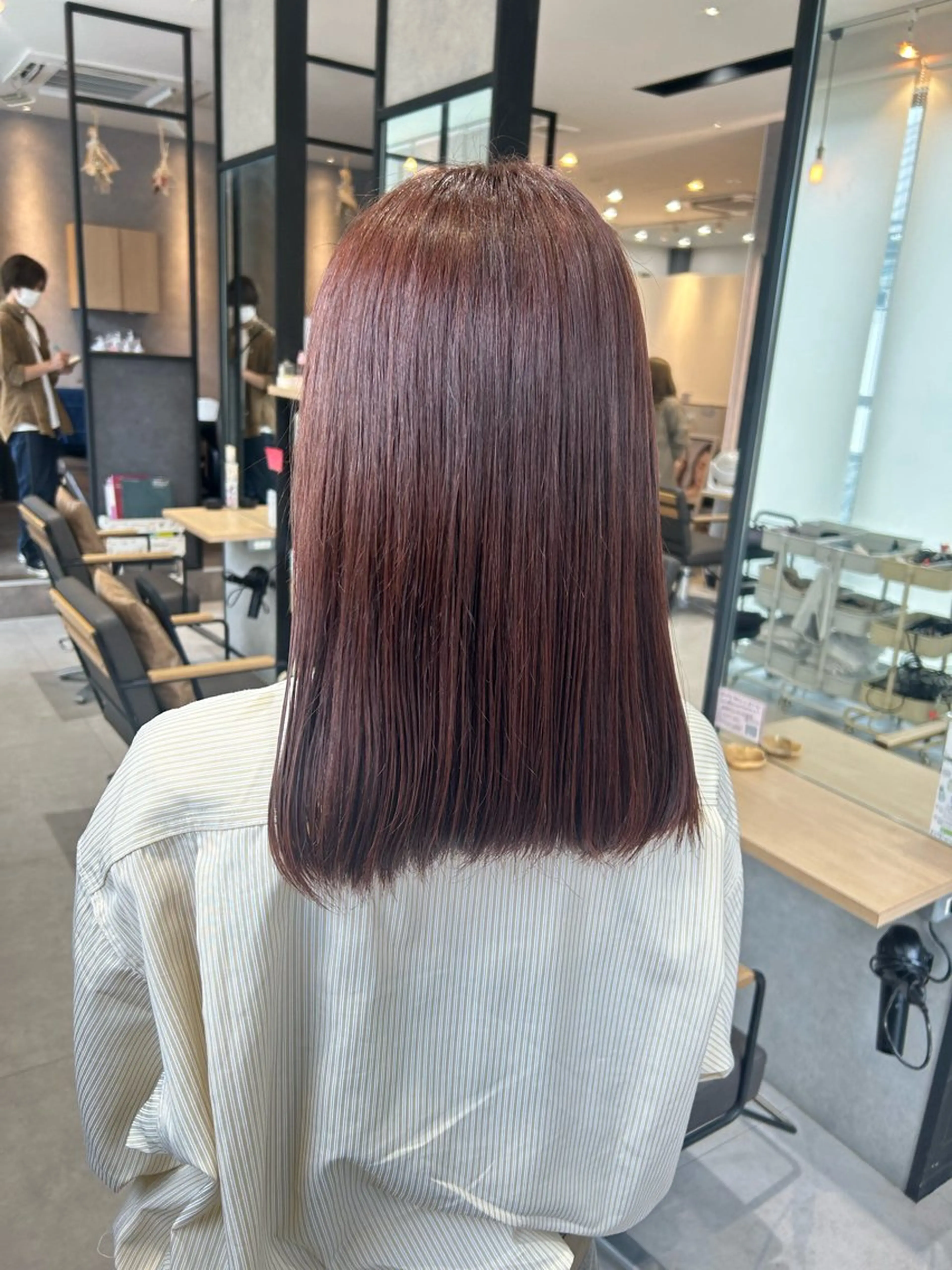 セミロング カラー 透明感カラー カット ヘアカラー トリートメント THETAふじみ野 野宮のヘアスタイル