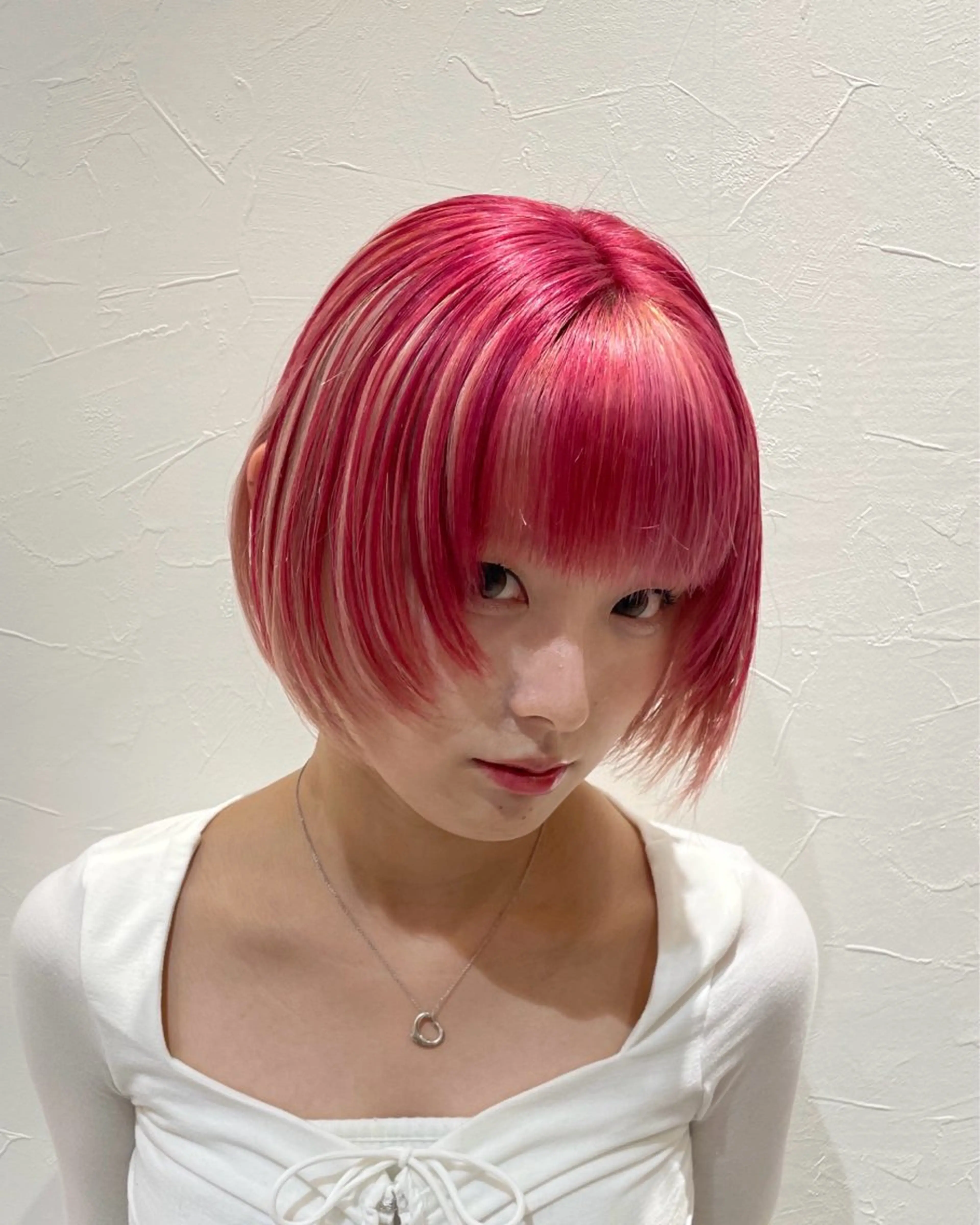 ミディアム カラー こだわりハイトーン/ ケアブリーチ/岸のヘアスタイル