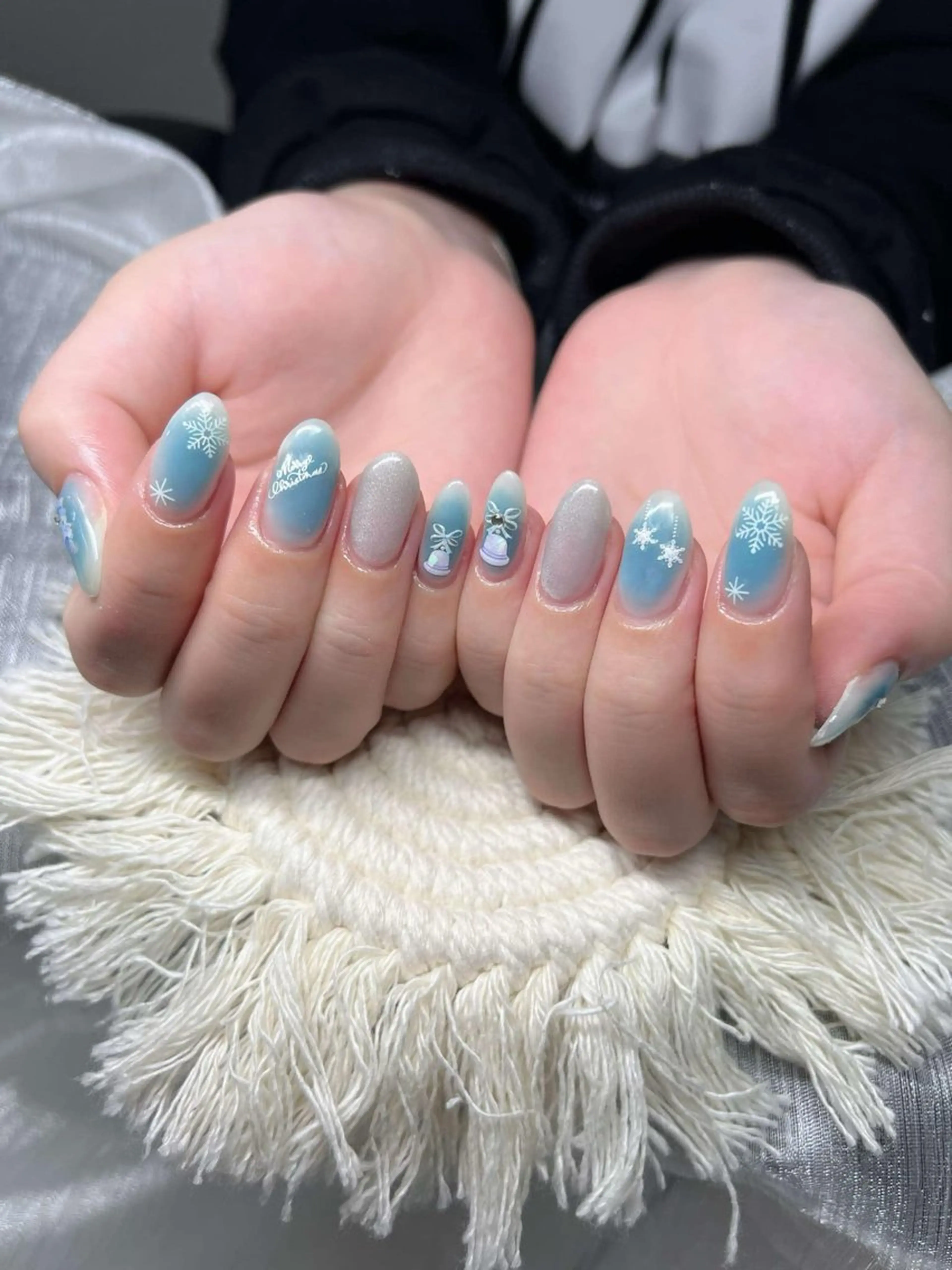 ネイル 長さ出し グラデーション キラキラネイル マグネットネイル ミラーネイル Lee Nails チップ長さだし専門店のネイルデザイン