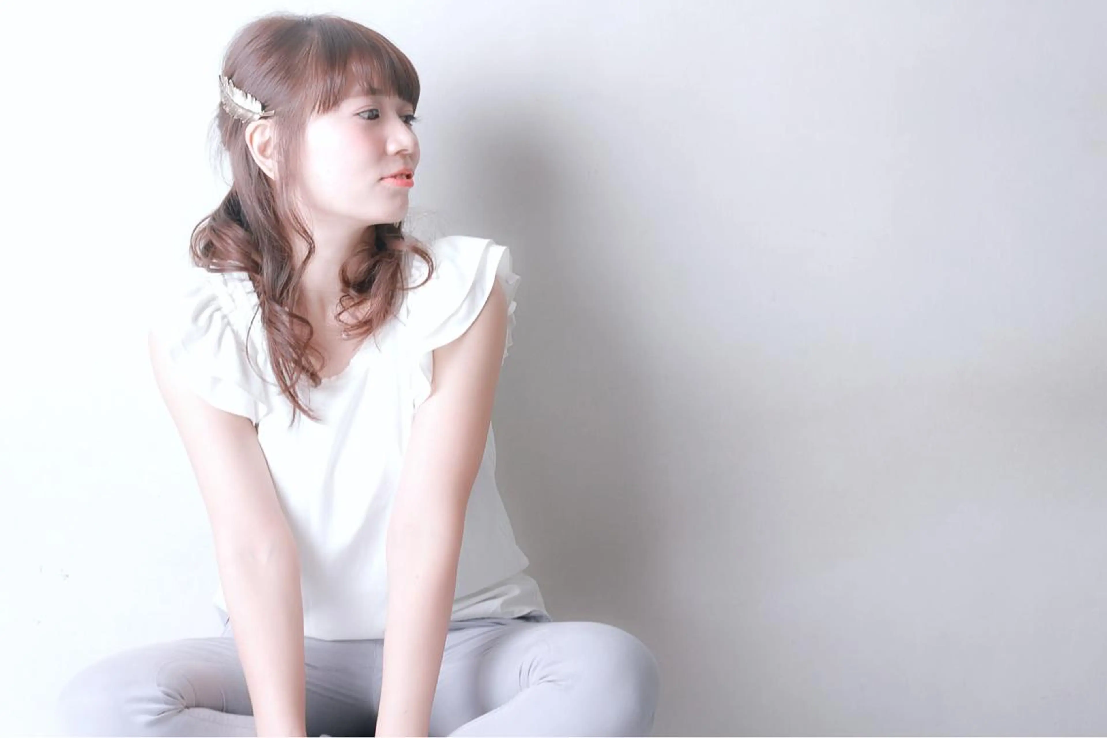 セミロング ロング カラー パーマ ヘアアレンジ 川間 将彦のヘアスタイル