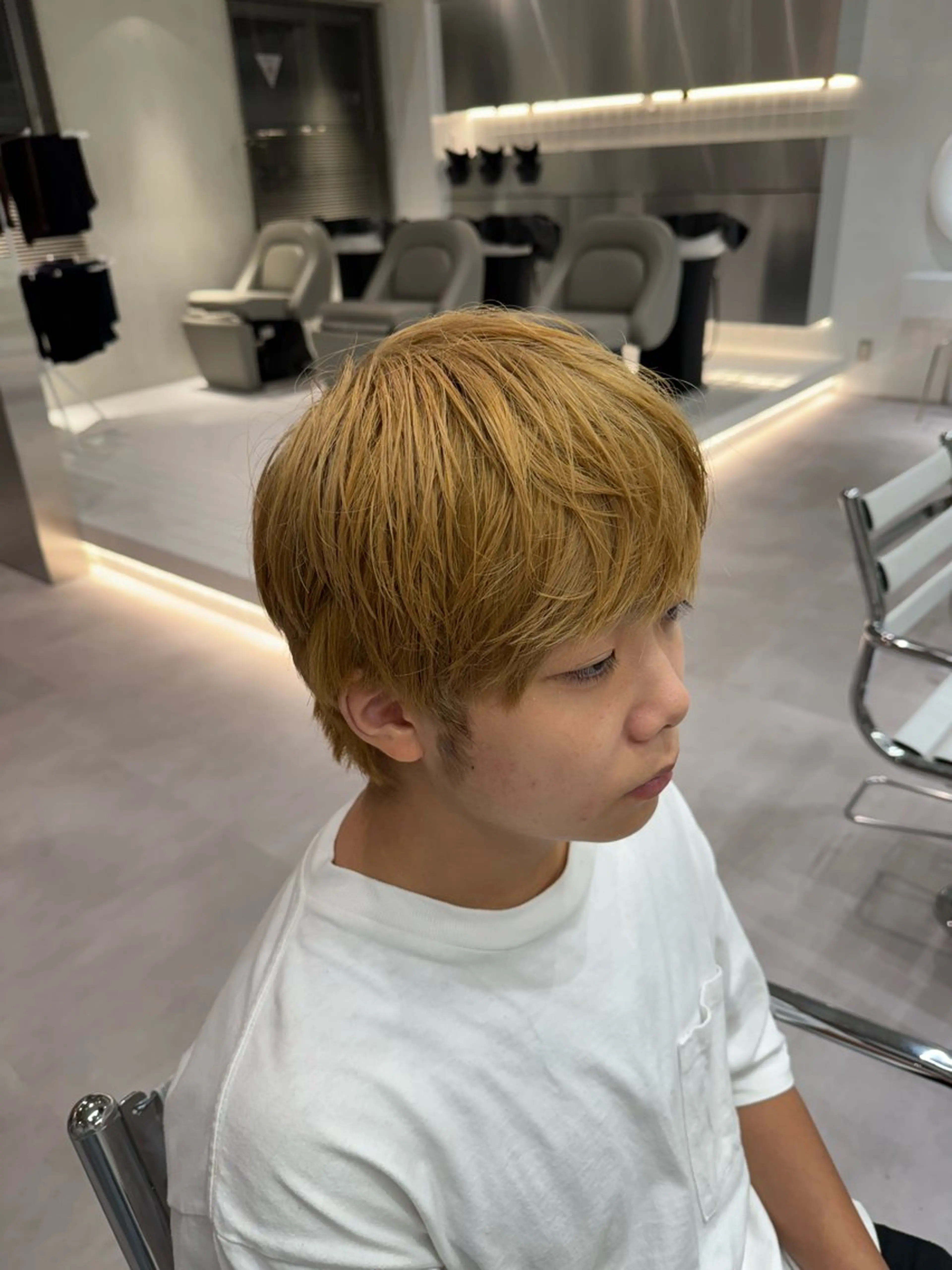 カラー パーマ メンズ ベージュカラー ブリーチ/パーマ特化 片平和寿のヘアスタイル