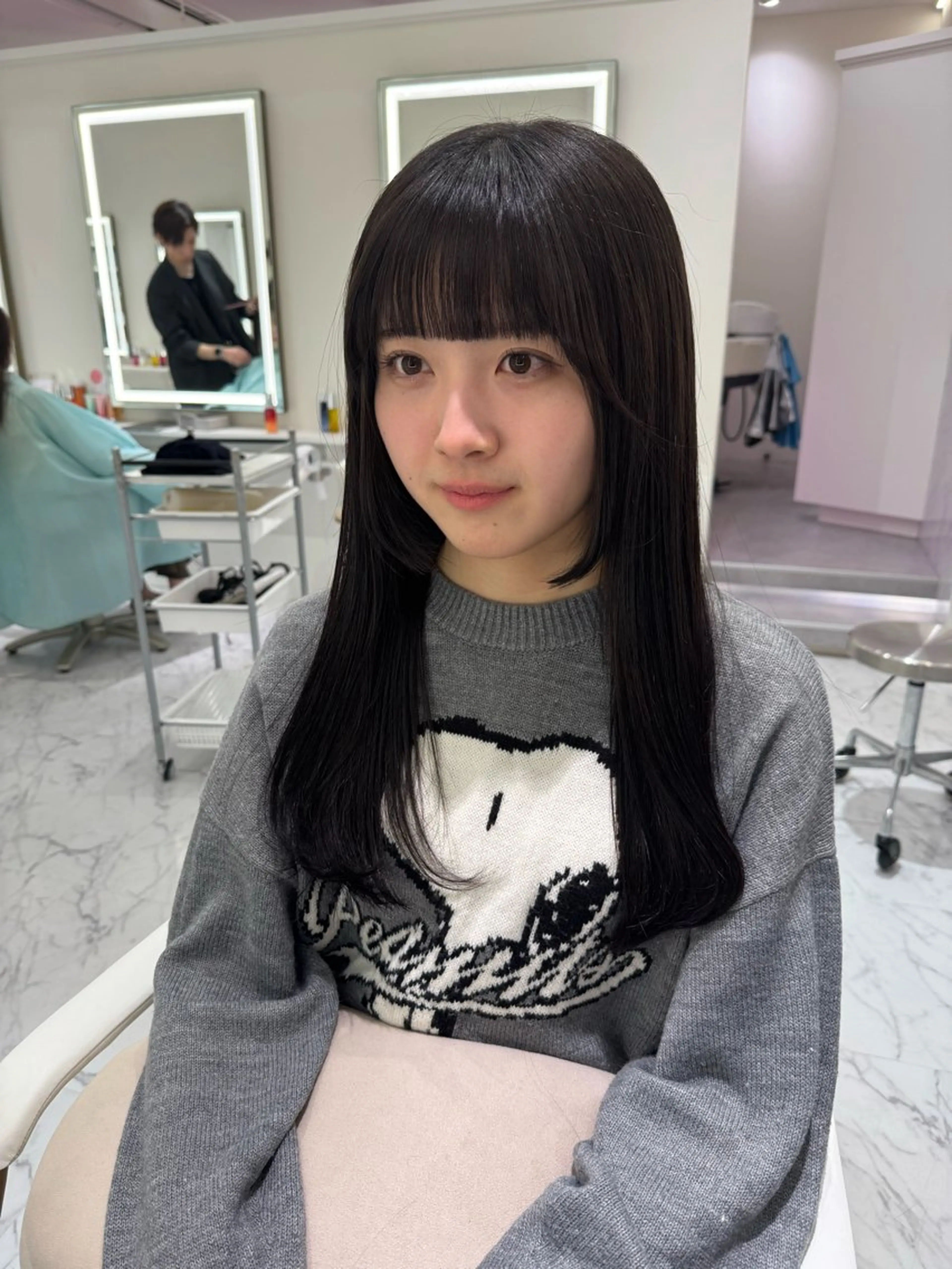 ロング カラー ヘアカラー トリートメント ParveMix🍀 藤原愛未のヘアスタイル