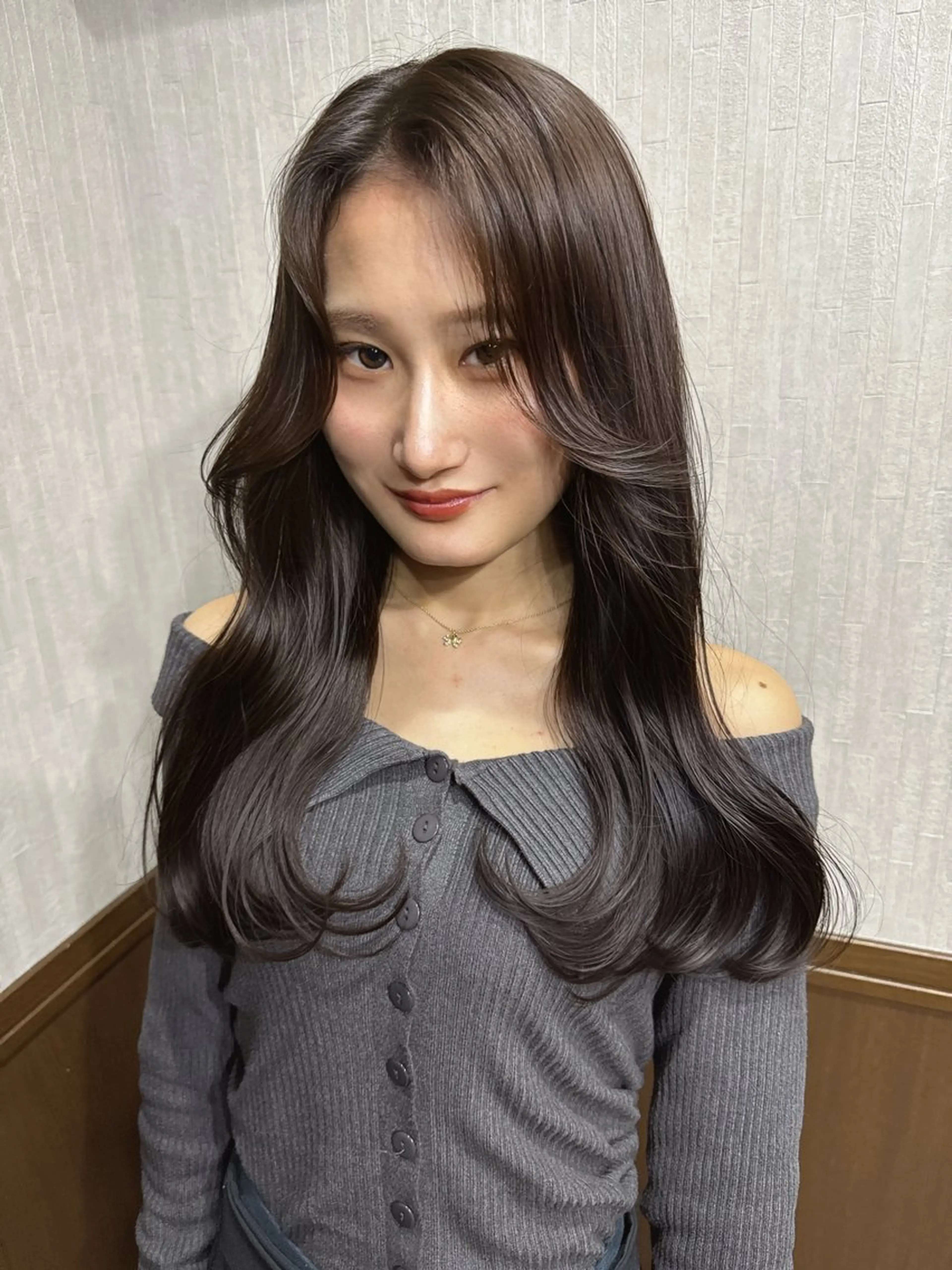 ロング カラー ブリーチ ロング 小顔カット LIEN HAIR【リアンヘアー】所属・【髪質改善】 梅田　聡のヘアスタイル