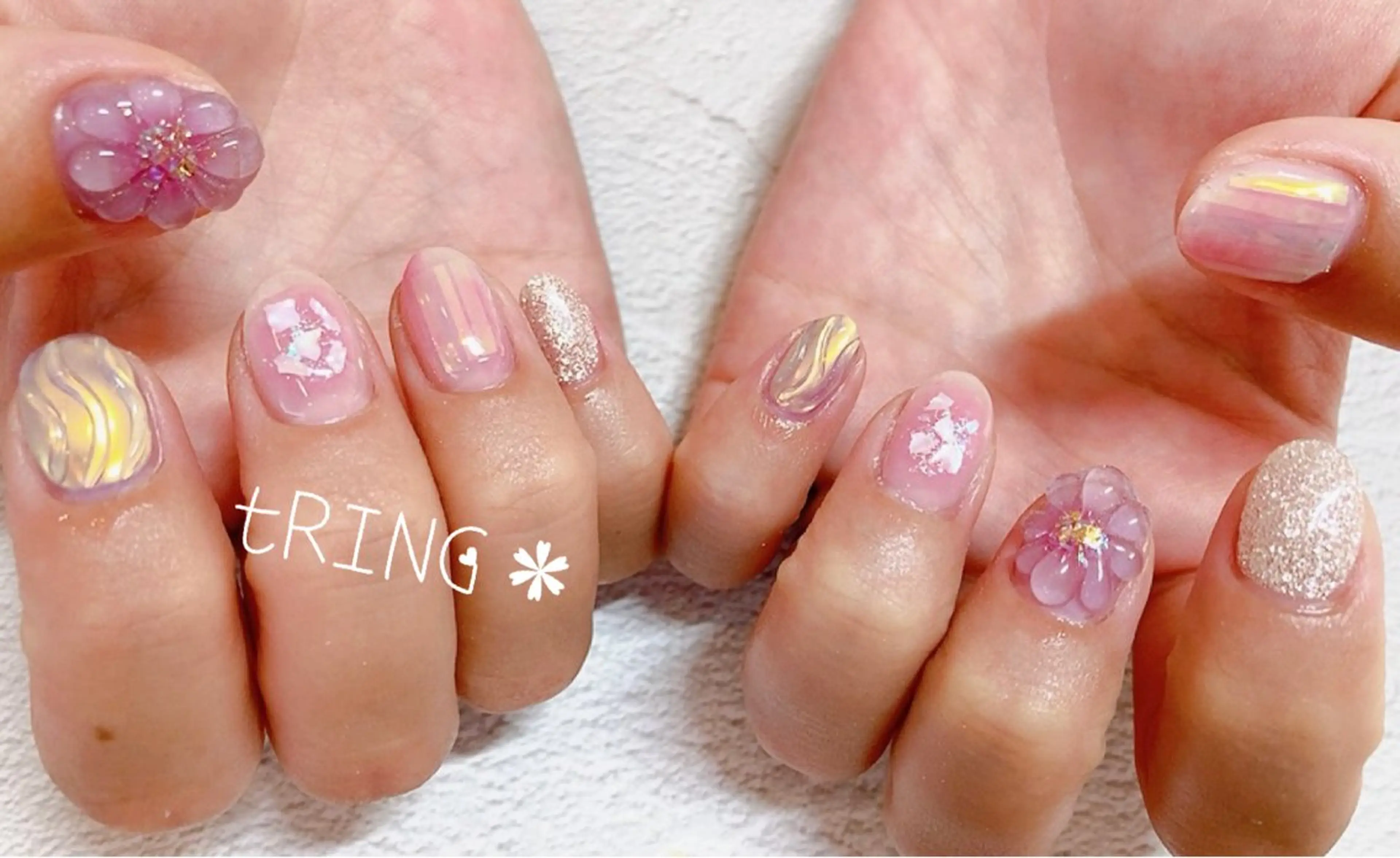 ネイル ハンドネイル tRING＊ しいの木台のネイルデザイン