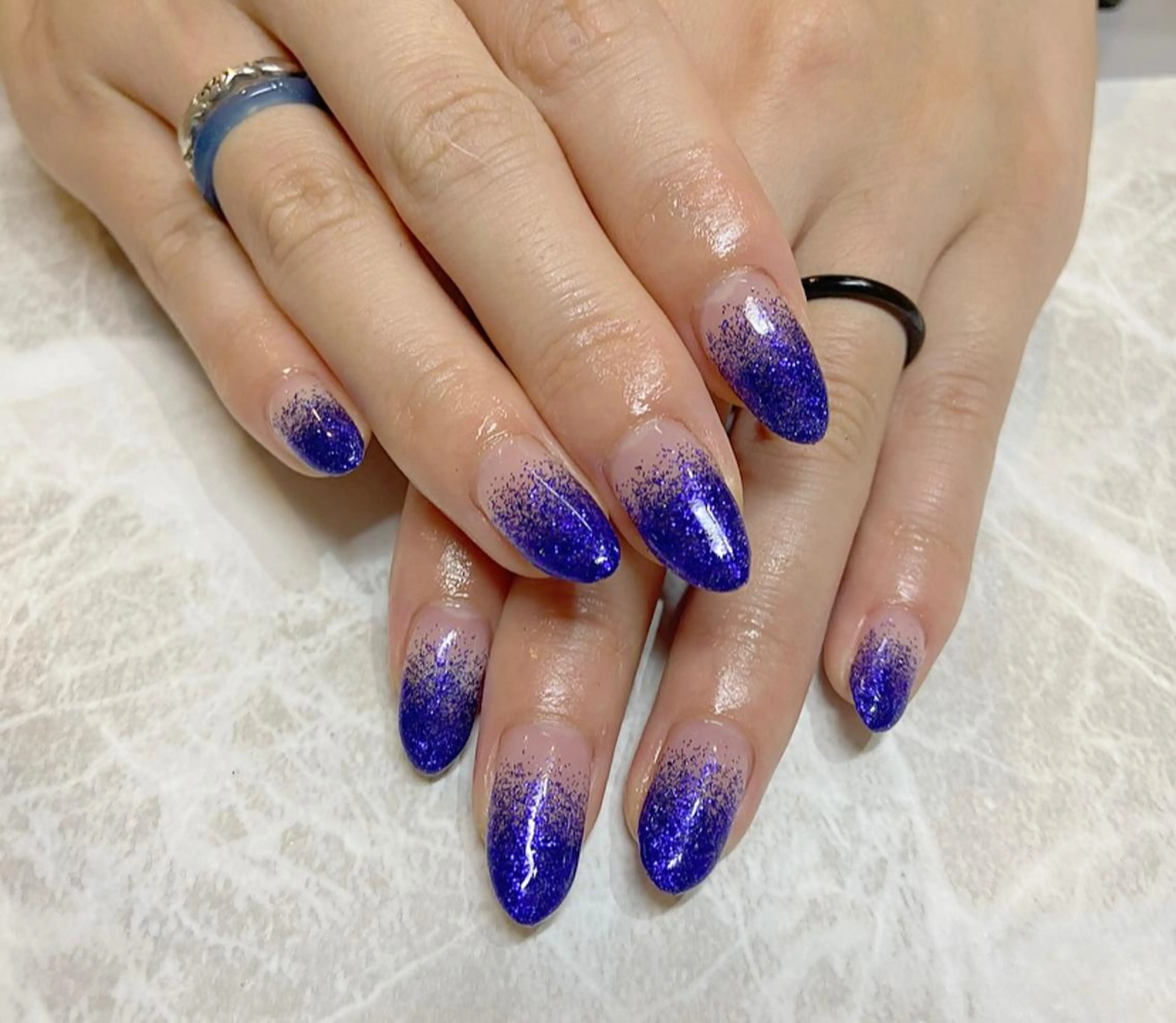 ネイル ブルー ハンドネイル 🧸熊谷 かほ🧸のネイルデザイン