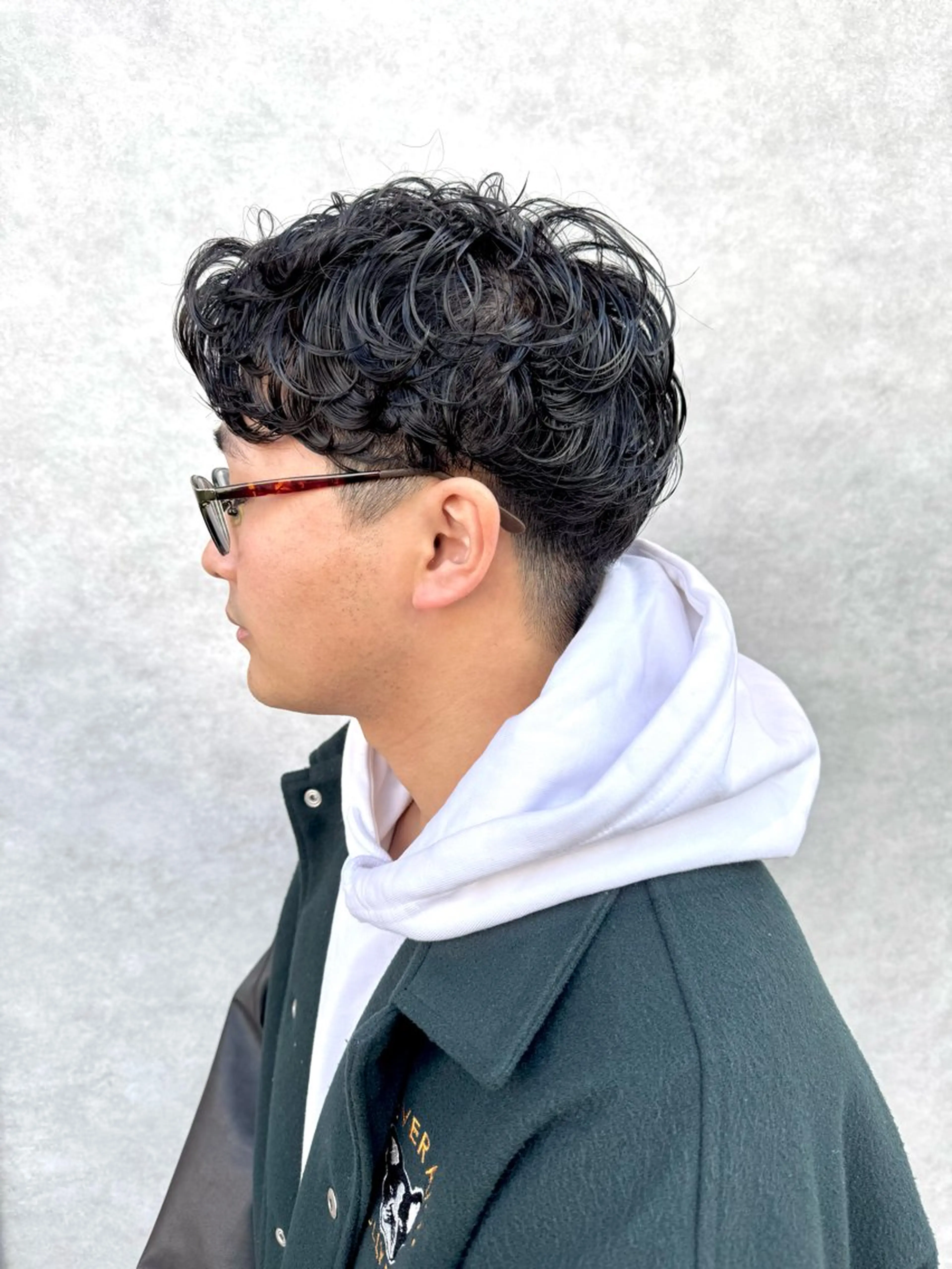 メンズ カット パーマ 米元 春奈のヘアスタイル