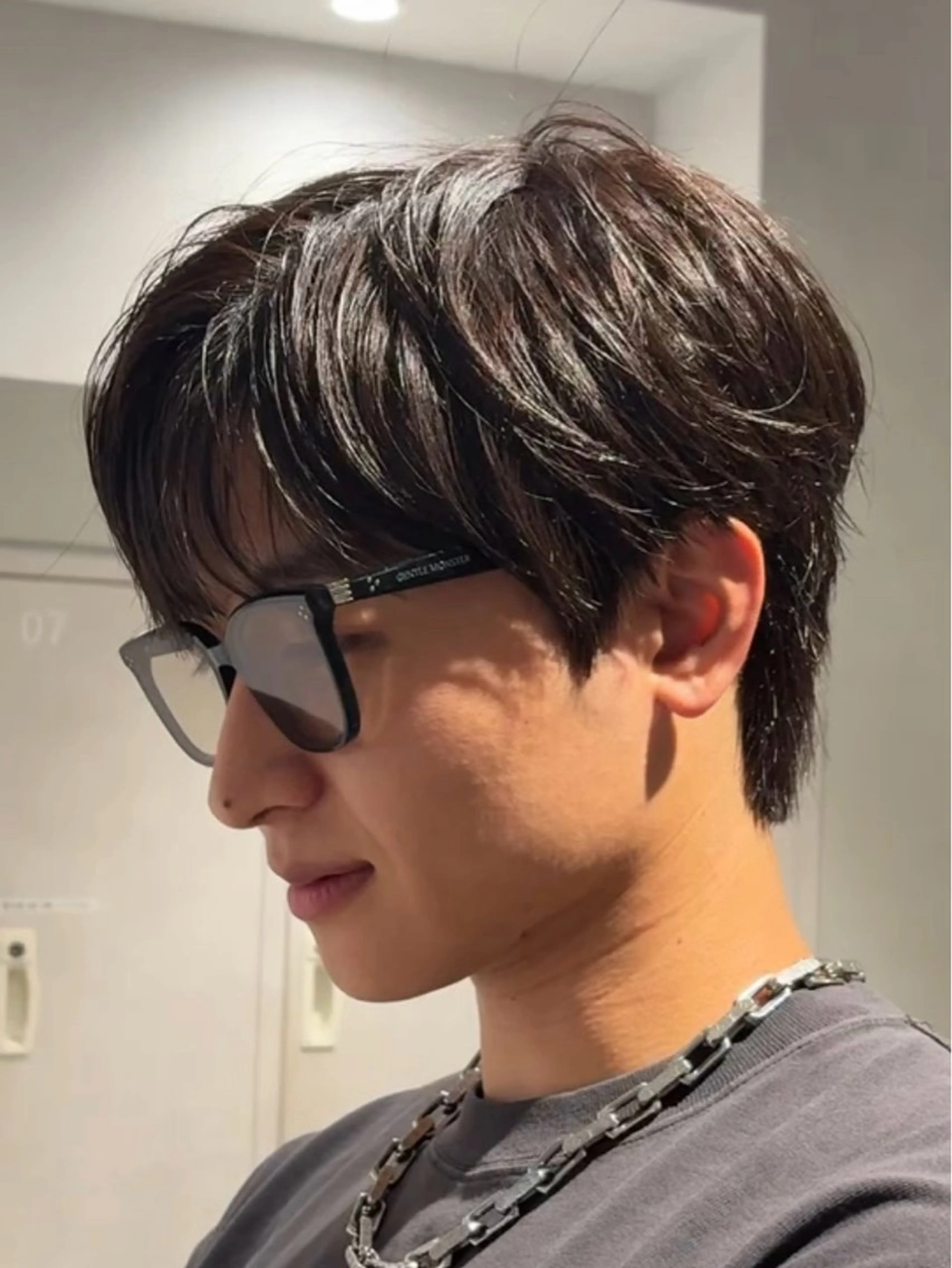 メンズ メンズブリーチ ダウンパーマ フェードカット メンズ韓国風 メンズパーマ カット トリートメント メンズカット松戸/韓 国/メンズパーマ航太のヘアスタイル