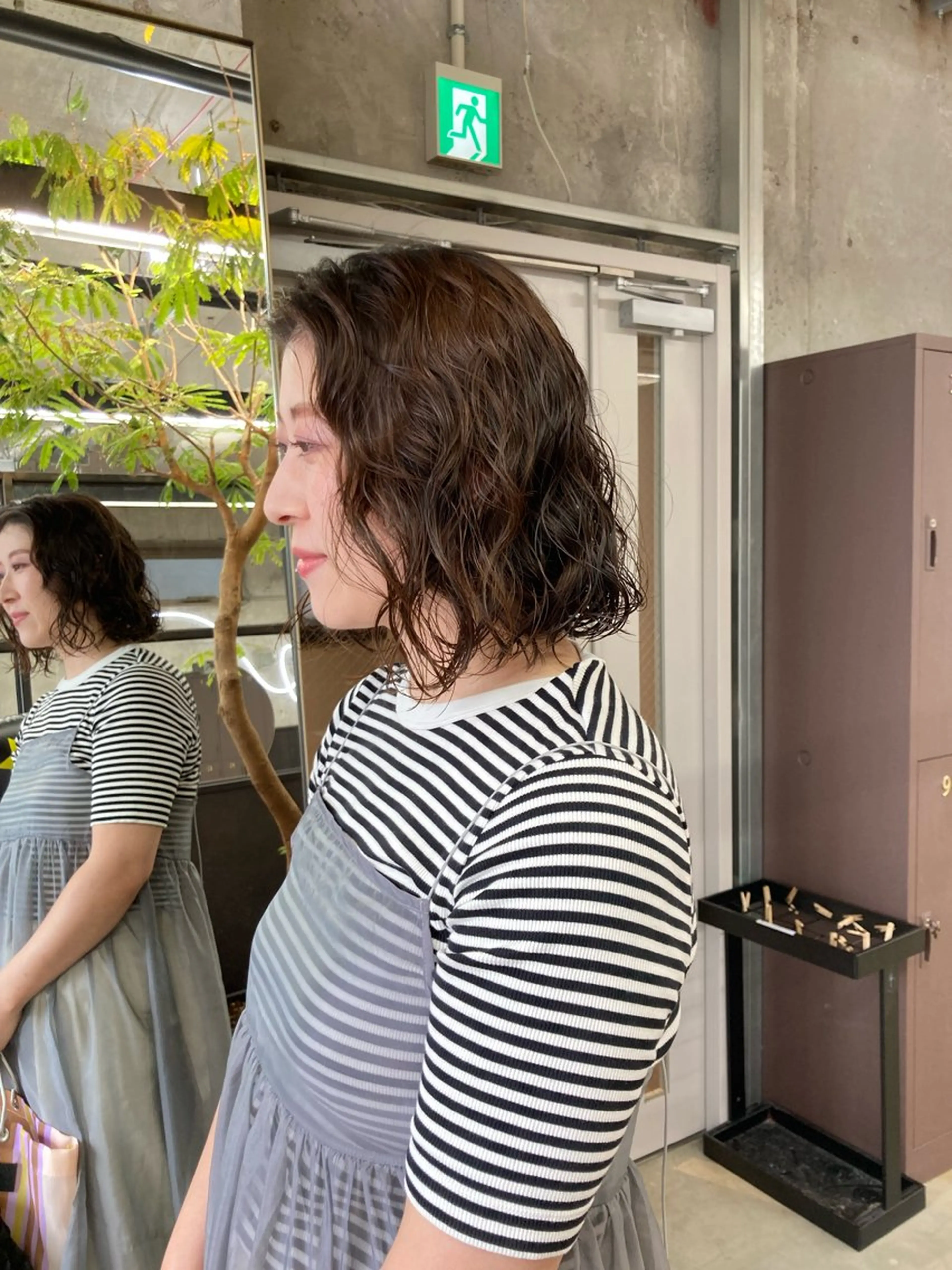 ミディアム カラー パーマ カット ヘアカラー パーマ 小木曽智美 /ボブ/ショートのヘアスタイル