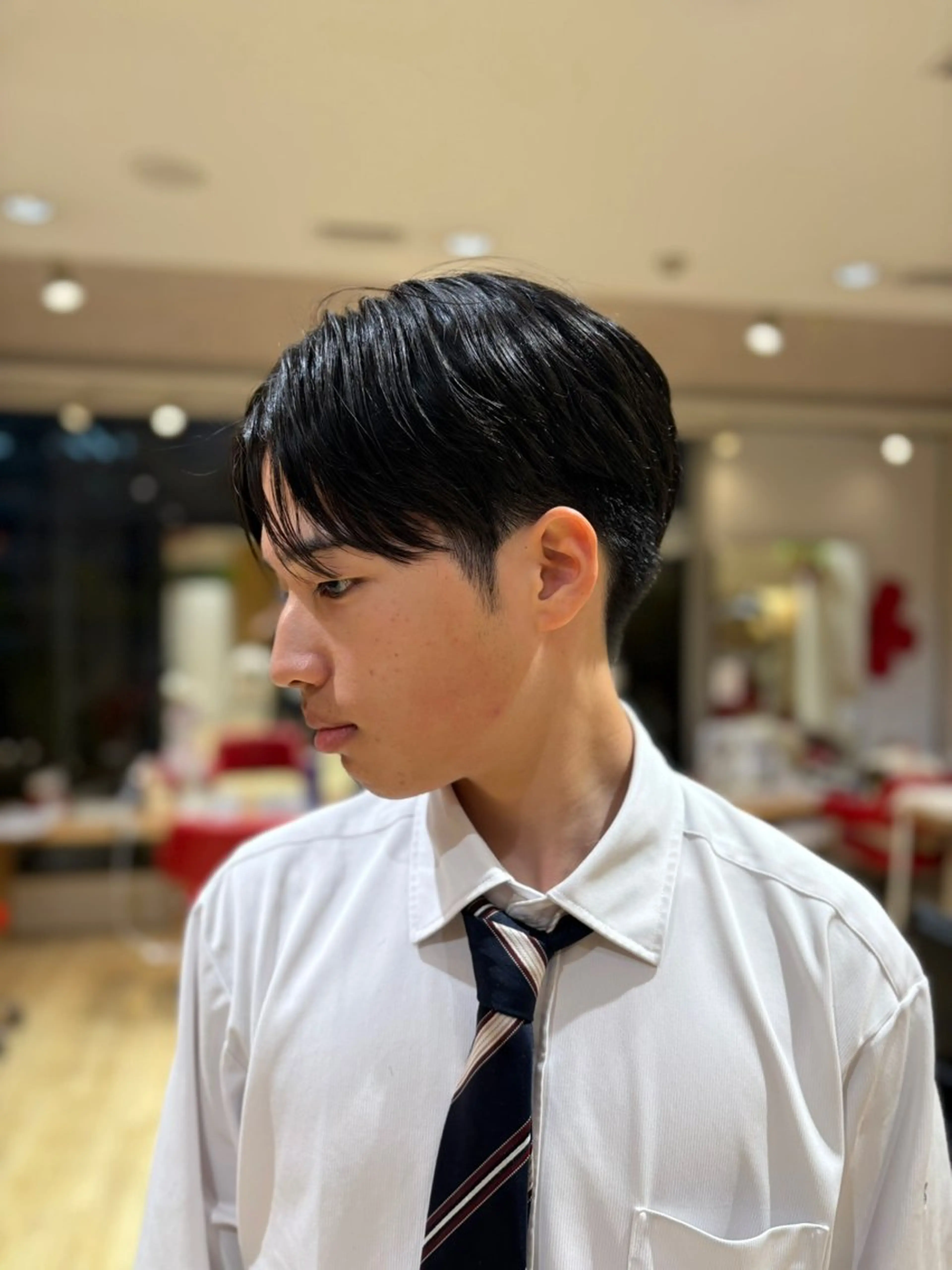 メンズ アイブロウ センターパート 刈り上げ カット hair make shower所属・山﨑悠真 /心斎橋/メンズのヘアスタイル