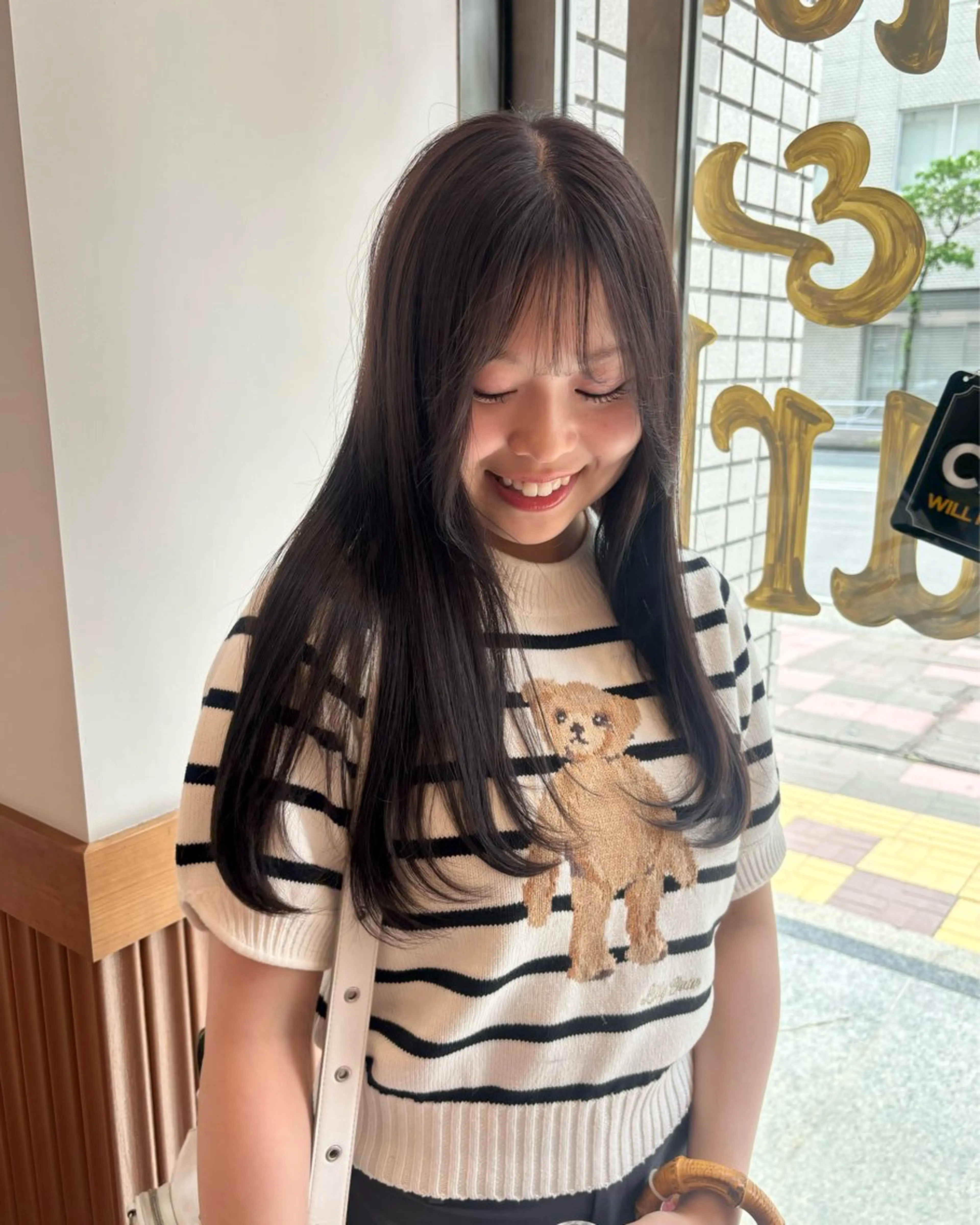 【ケア縮毛矯正+前髪カット+oiトリートメント】の写真