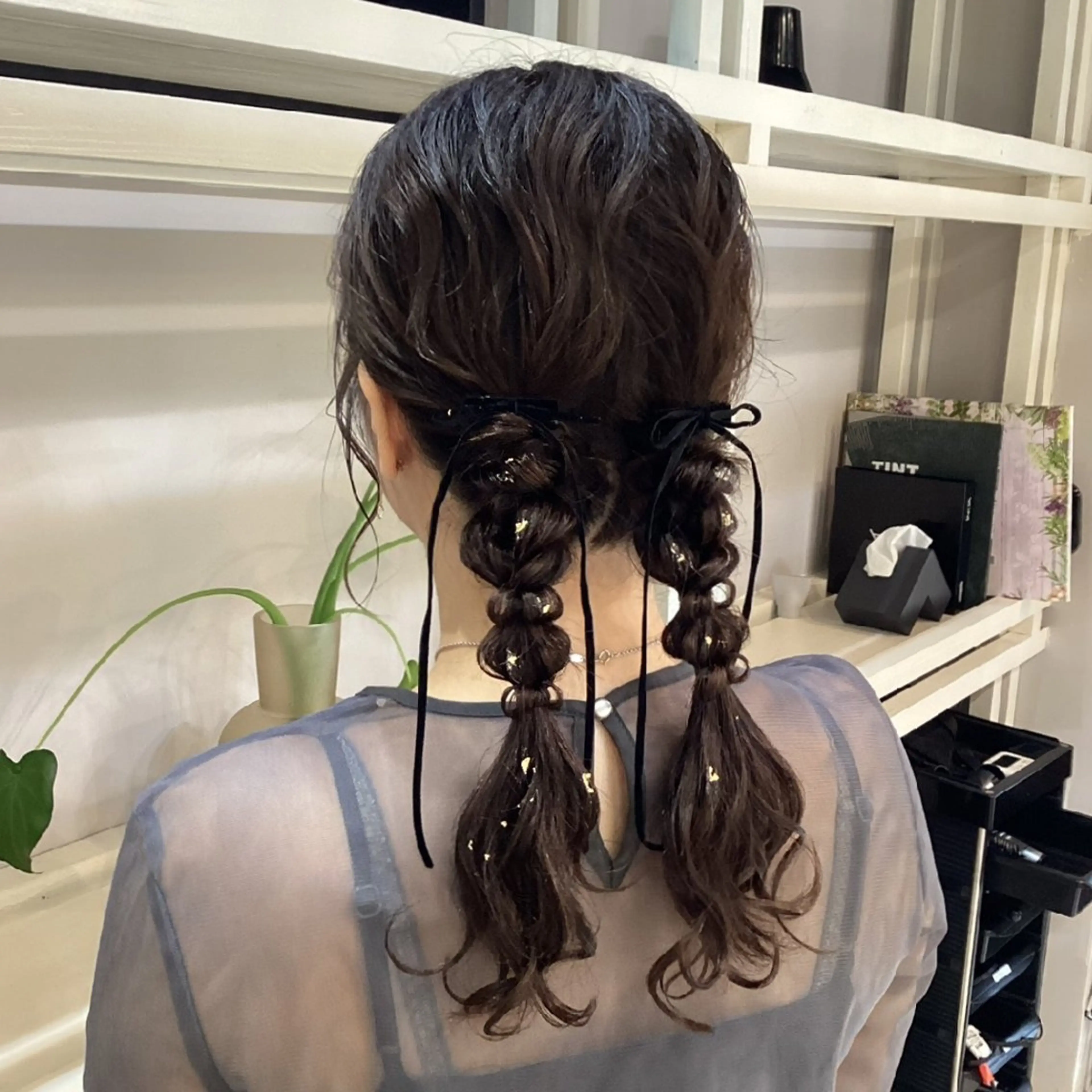 セミロング ヘアアレンジ ヘアセット ヘアアレンジ/柔らか 艶カラー/AKARIのヘアスタイル