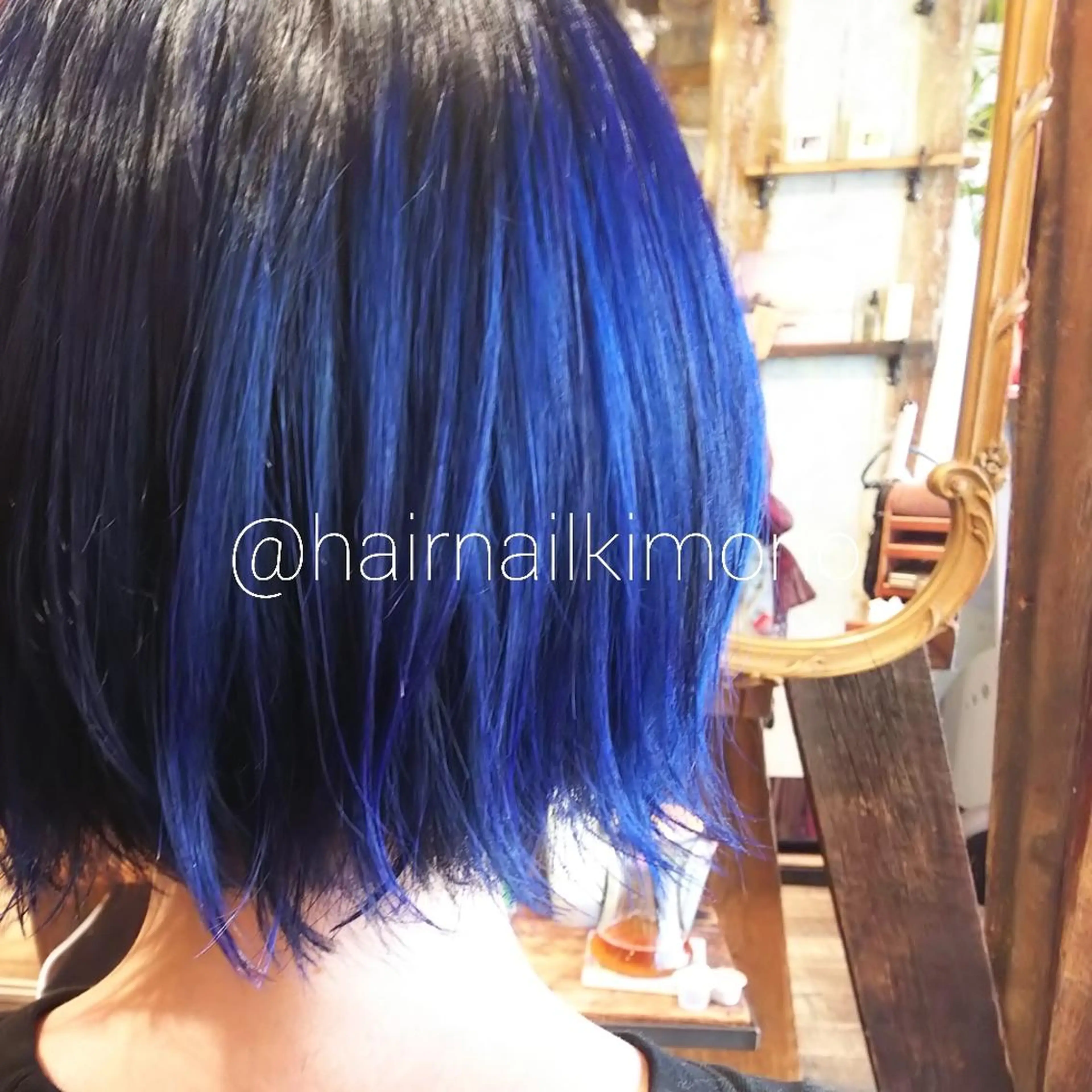 ショート カラー ブルーカラー EMANON 心斎橋所属・デザインカラー /aiのヘアスタイル