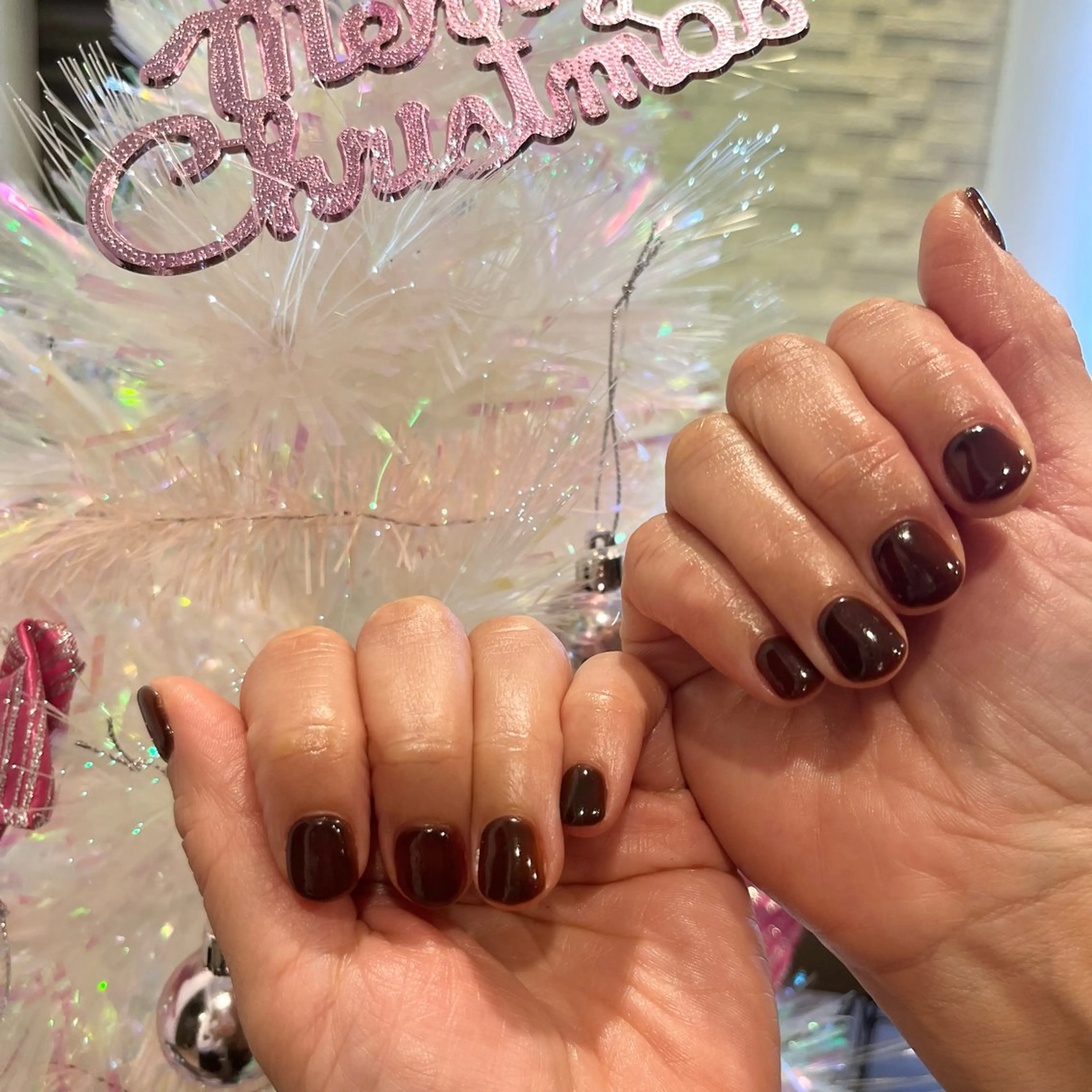 ネイル ブラウン ワンカラーネイル ハンドネイル Nobody_ Mikieのネイルデザイン