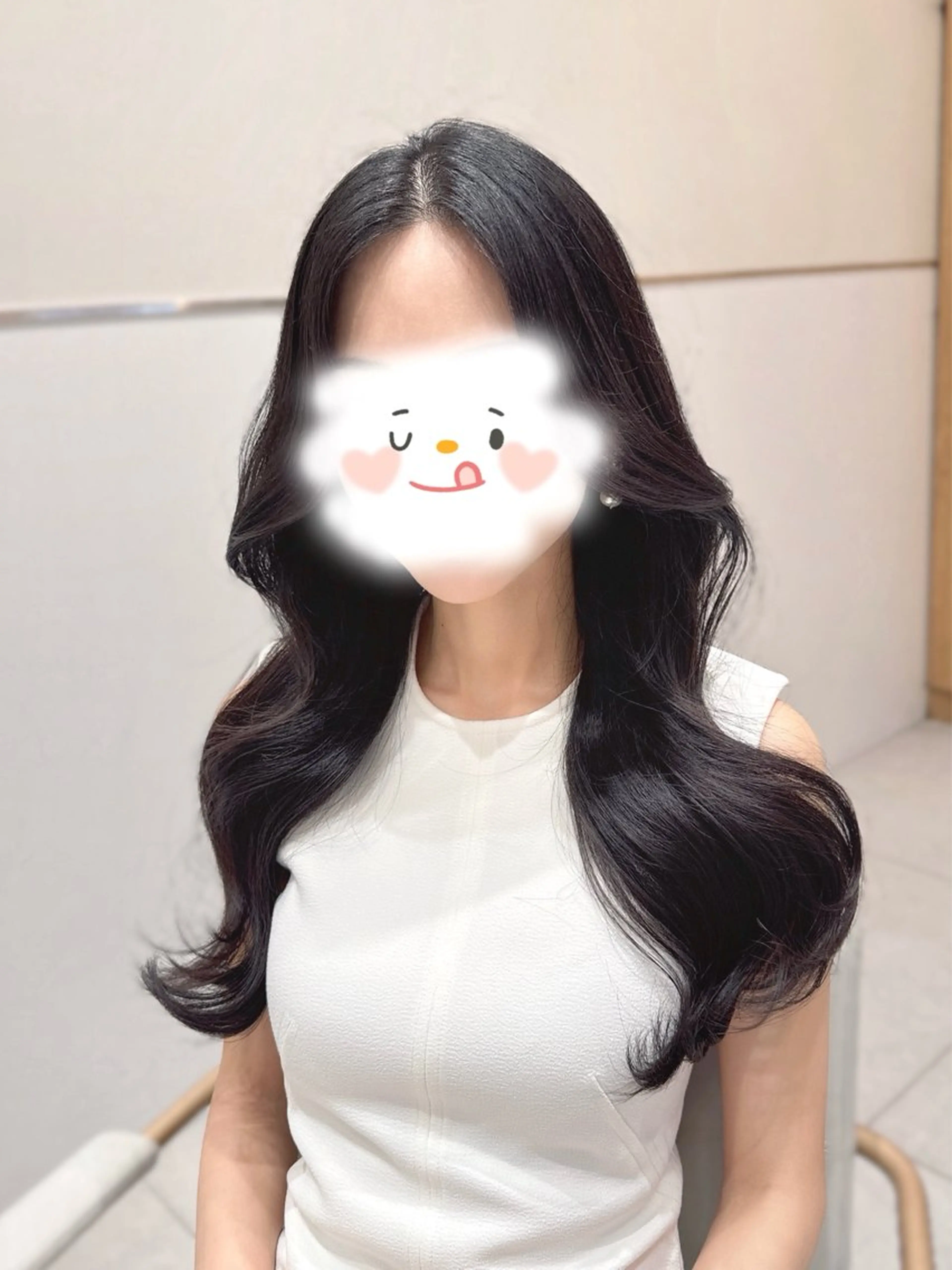 ミディアム カラー カット ヘアカラー トリートメント ヘッドスパ ヘアセット 韓国ヘア/レイヤー/ 顔まわり/りょーとのヘアスタイル