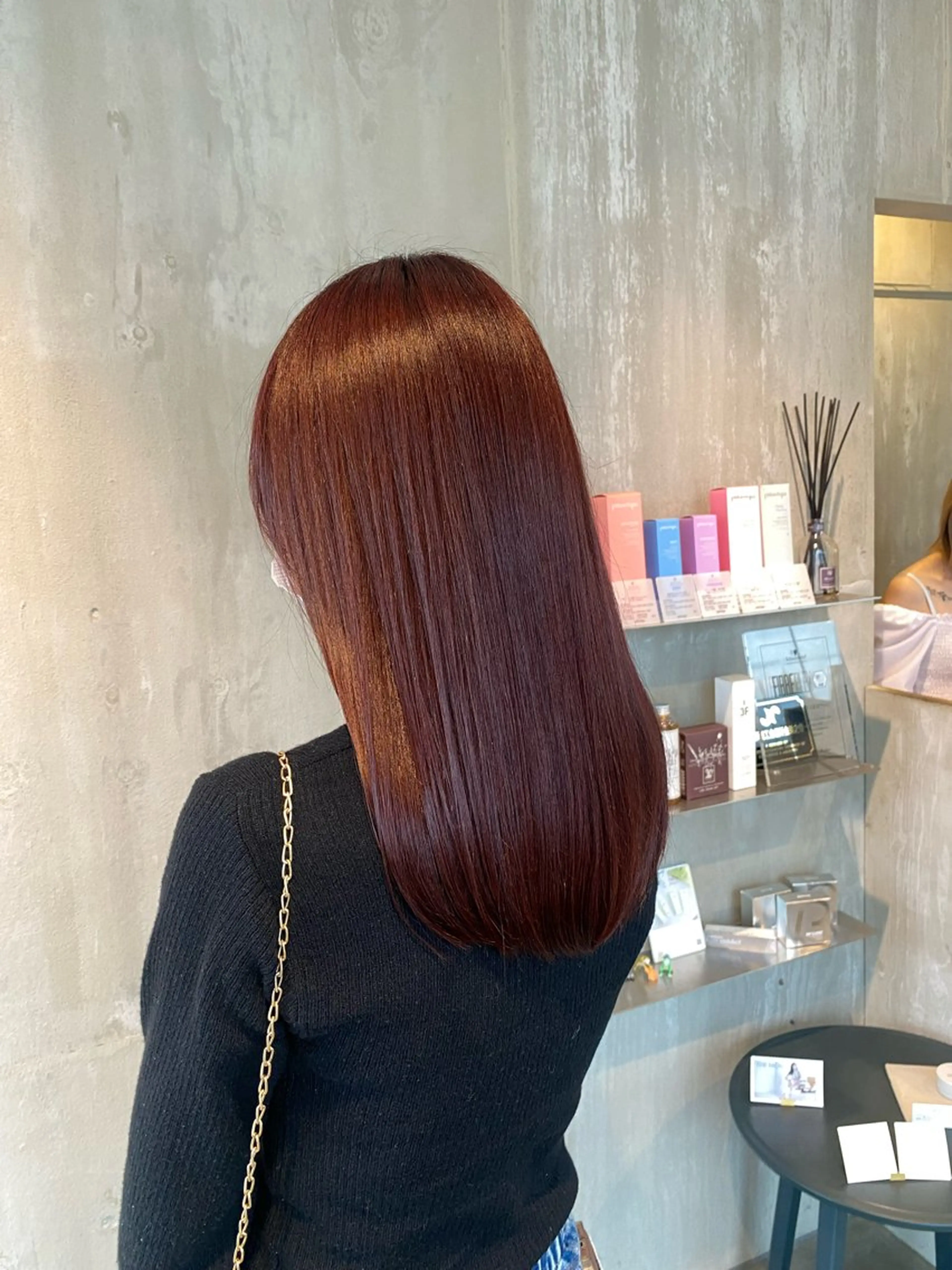 セミロング カラー ヘアカラー トリートメント 透明感カラー 天羅のヘアスタイル