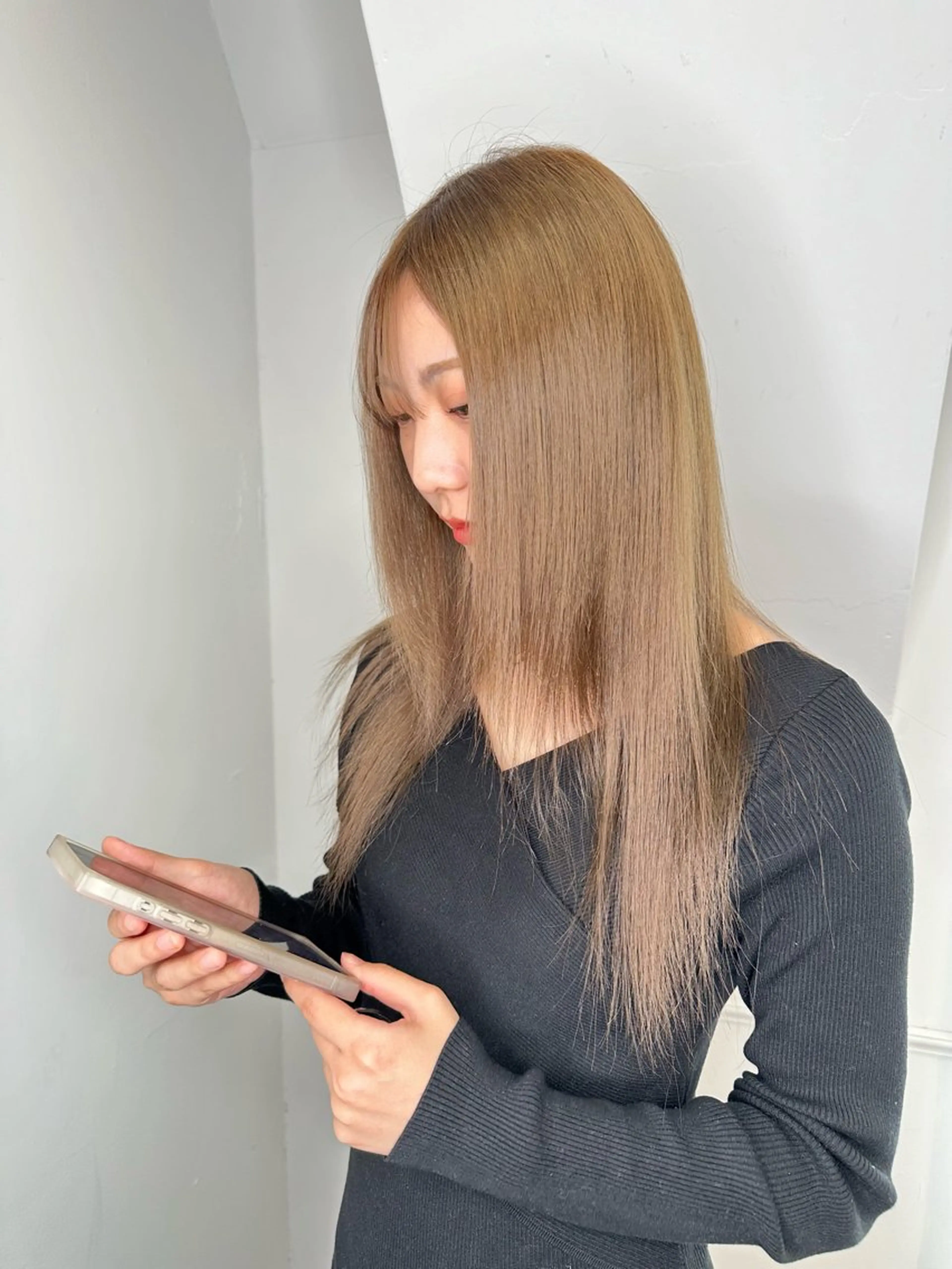 カラー ヘアカラー トリートメント 艶髪カラー/レイヤ ー支持No.1renのヘアスタイル