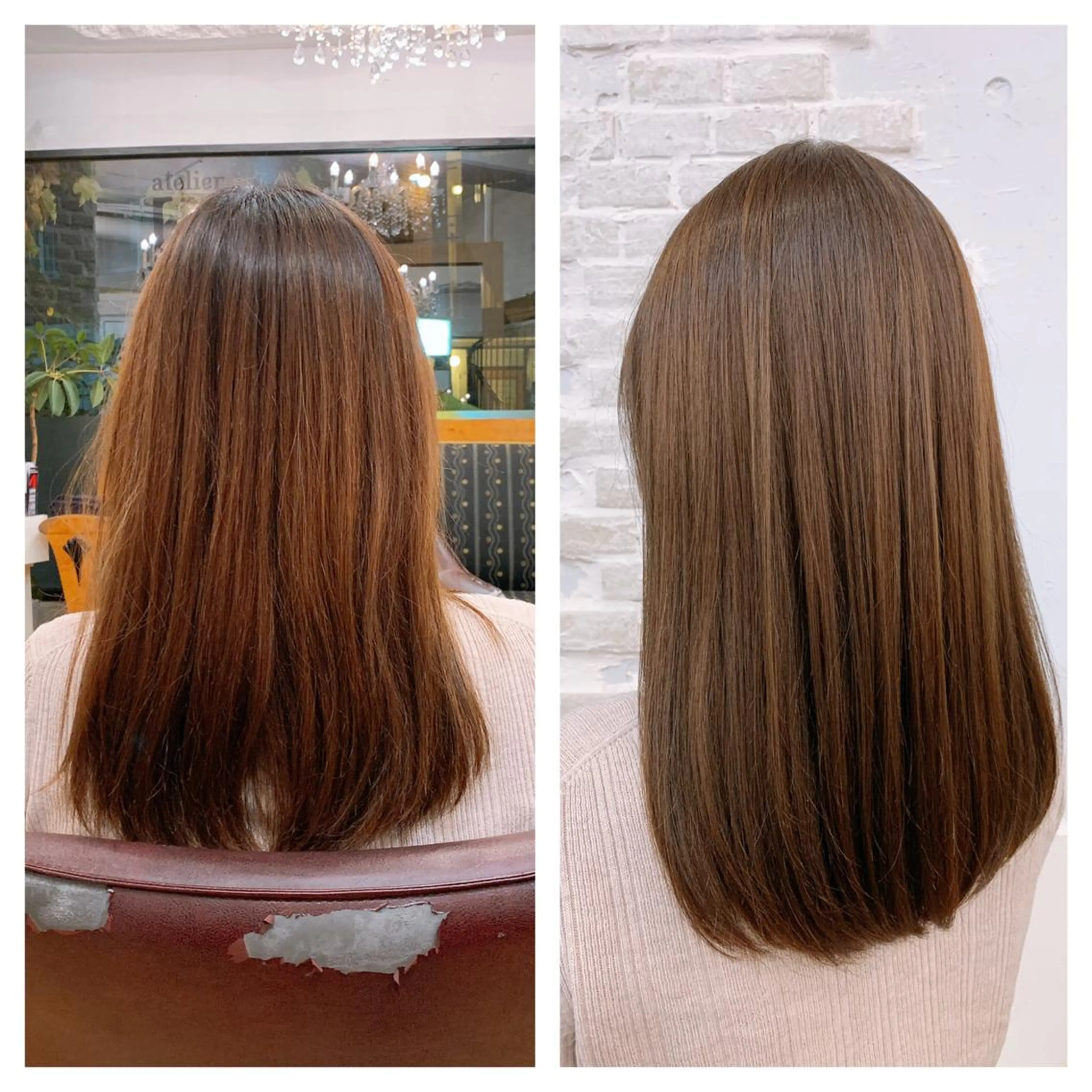 ケアカラー(酸熱トリートメント＋フルカラー)の写真