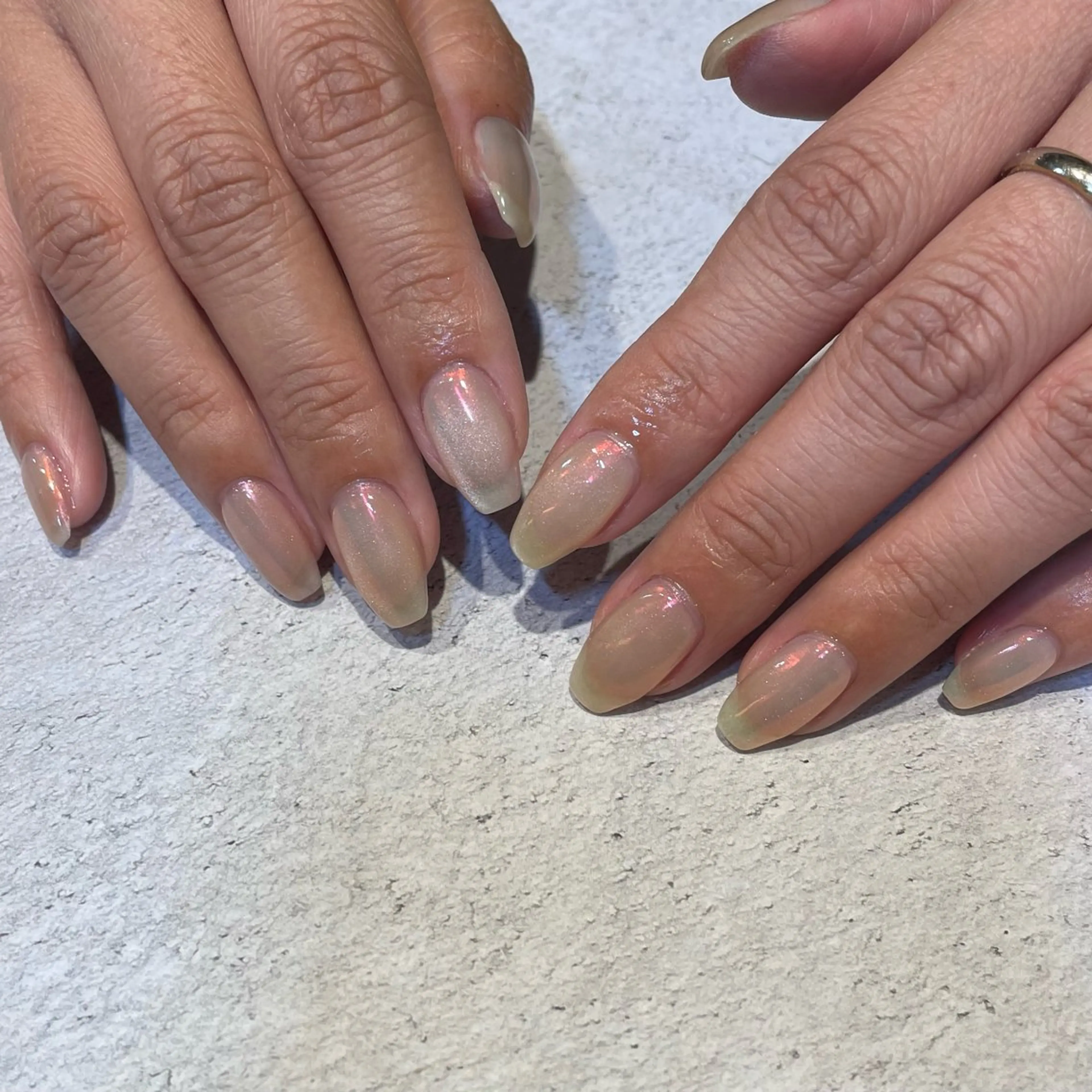 ネイル オーロラネイル マグネットネイル 友野 遥のネイルデザイン