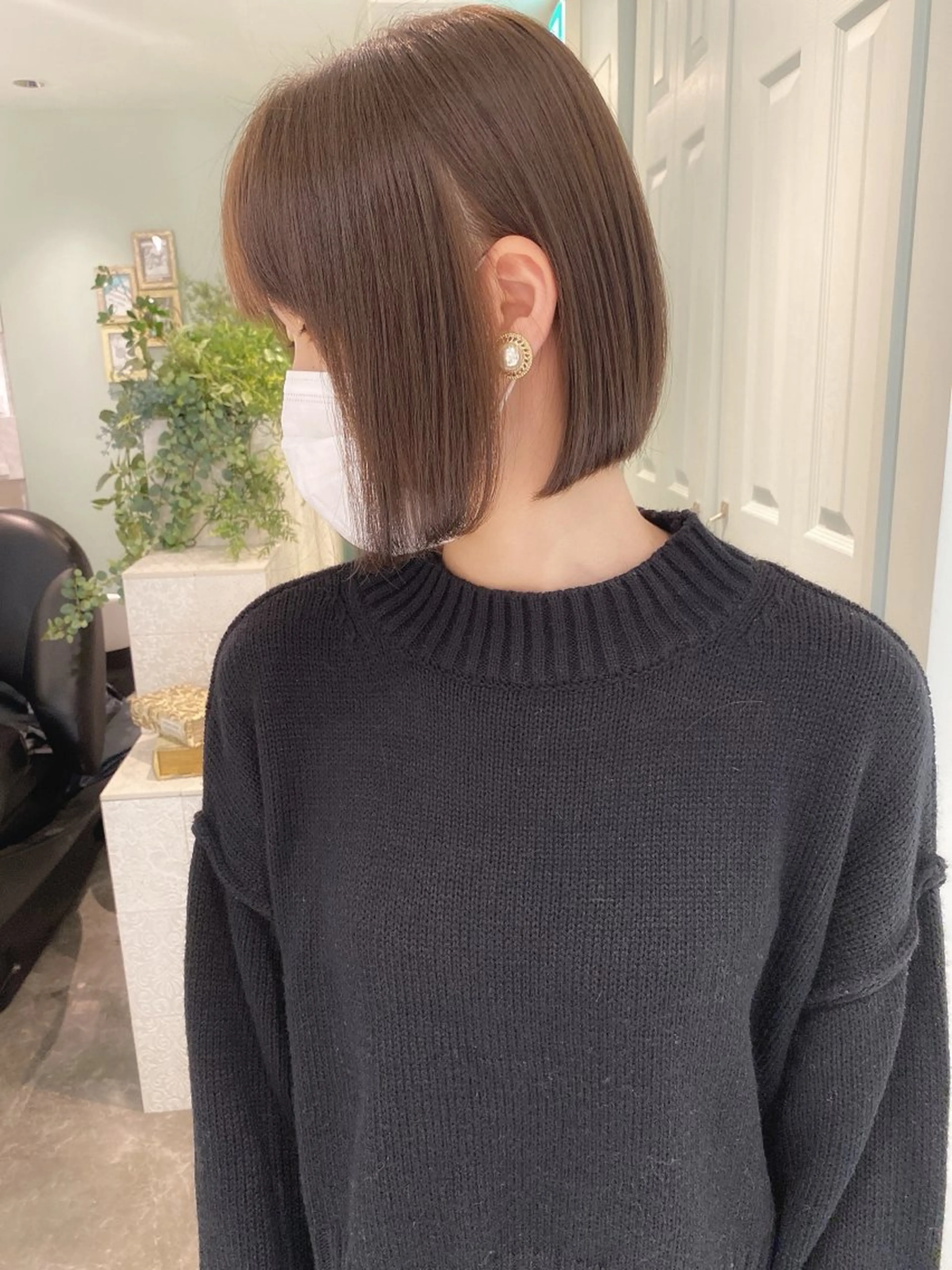 ショート ショートボブ 韓国風カラー ボブ くびれヘア 髪質改善 ボブ/顔周りカット /縮毛矯正/鈴木隆太のヘアスタイル