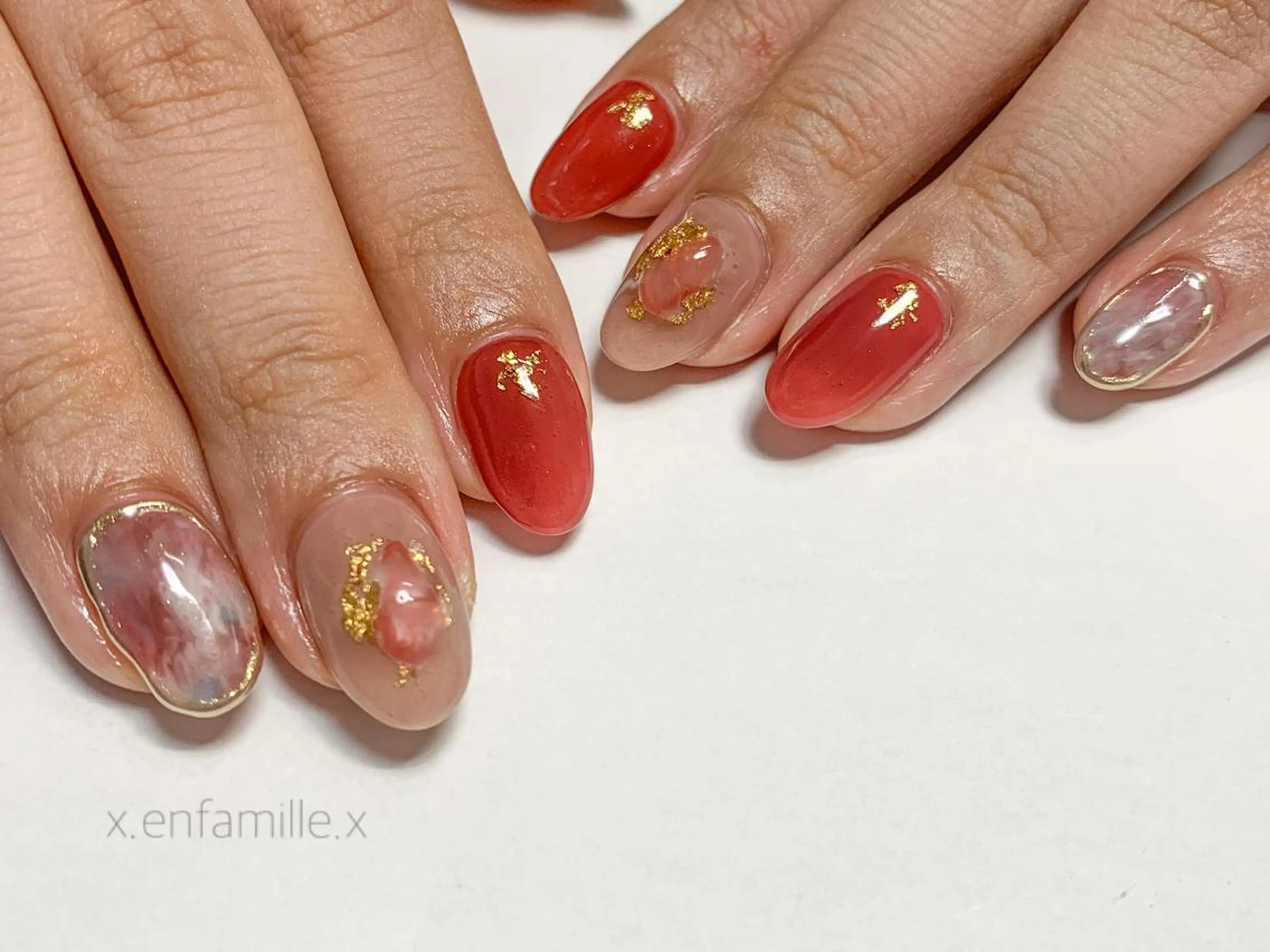 ネイル ハンドネイル nail salon en familleのネイルデザイン