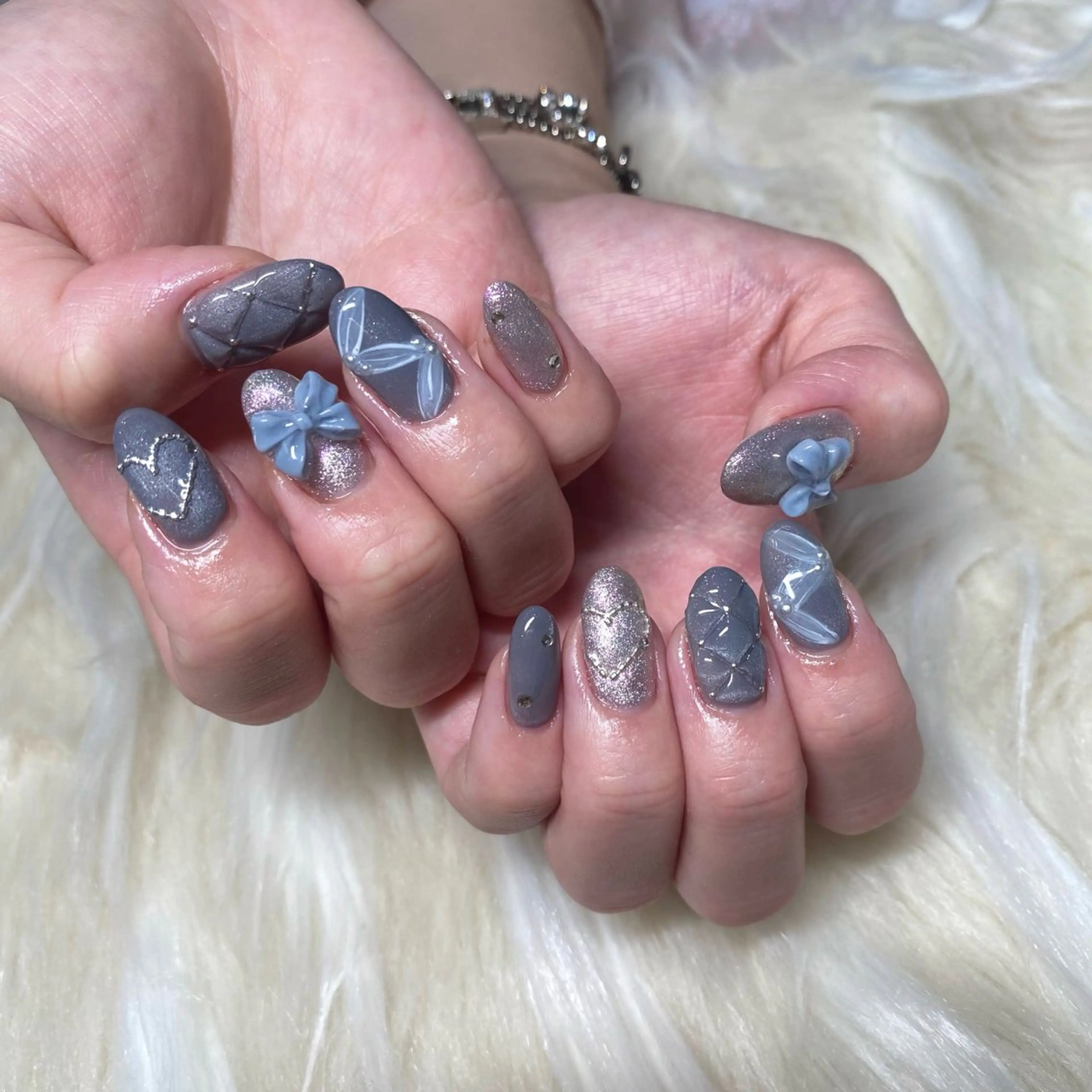 ネイル 長さ出し フレンチネイル ジェルネイル グラデーション 韓国ネイル ハンドネイル Nail&eye Belire 新宿のネイルデザイン