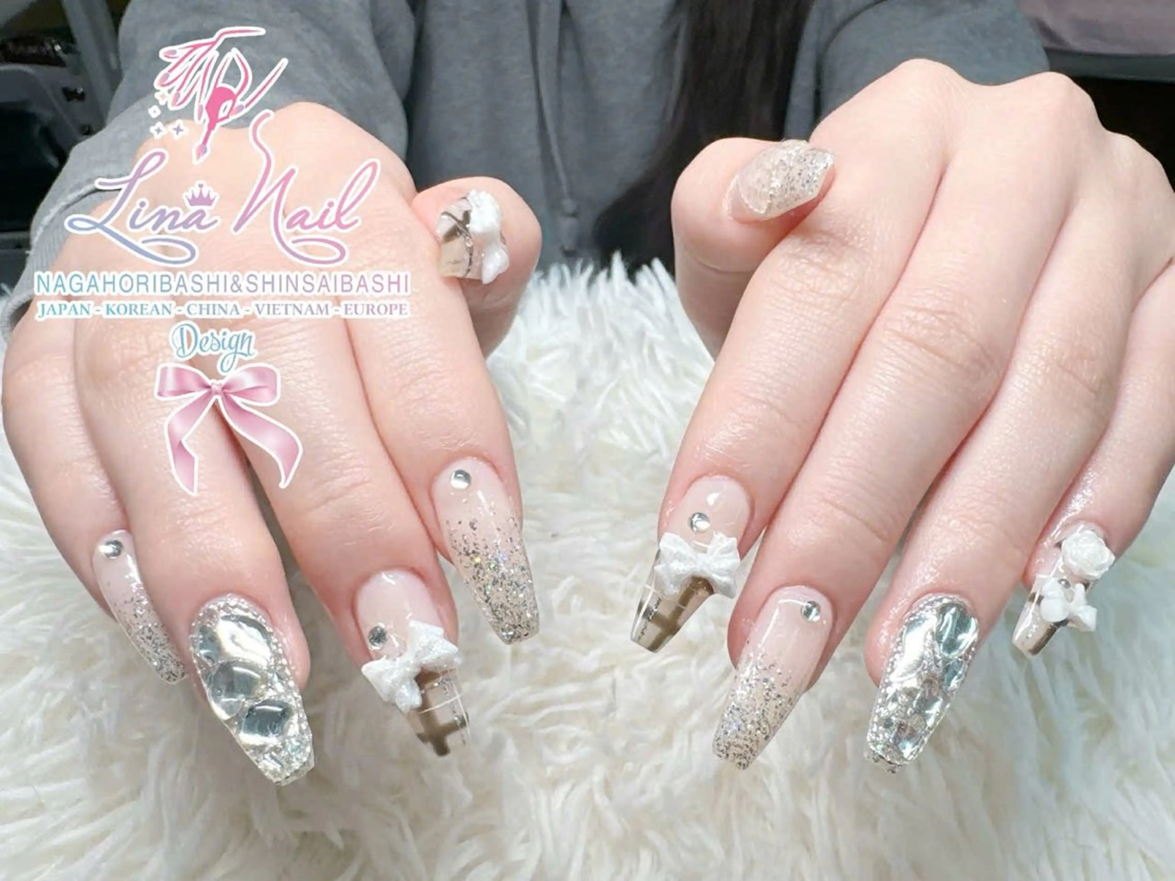 ネイル チークネイル 桜ネイル フラッシュネイル フットネイル ジェルネイル ハンドネイル ７９LINA NAIL 心斎橋店所属・リナネイル アメ村心斎橋店のネイルデザイン